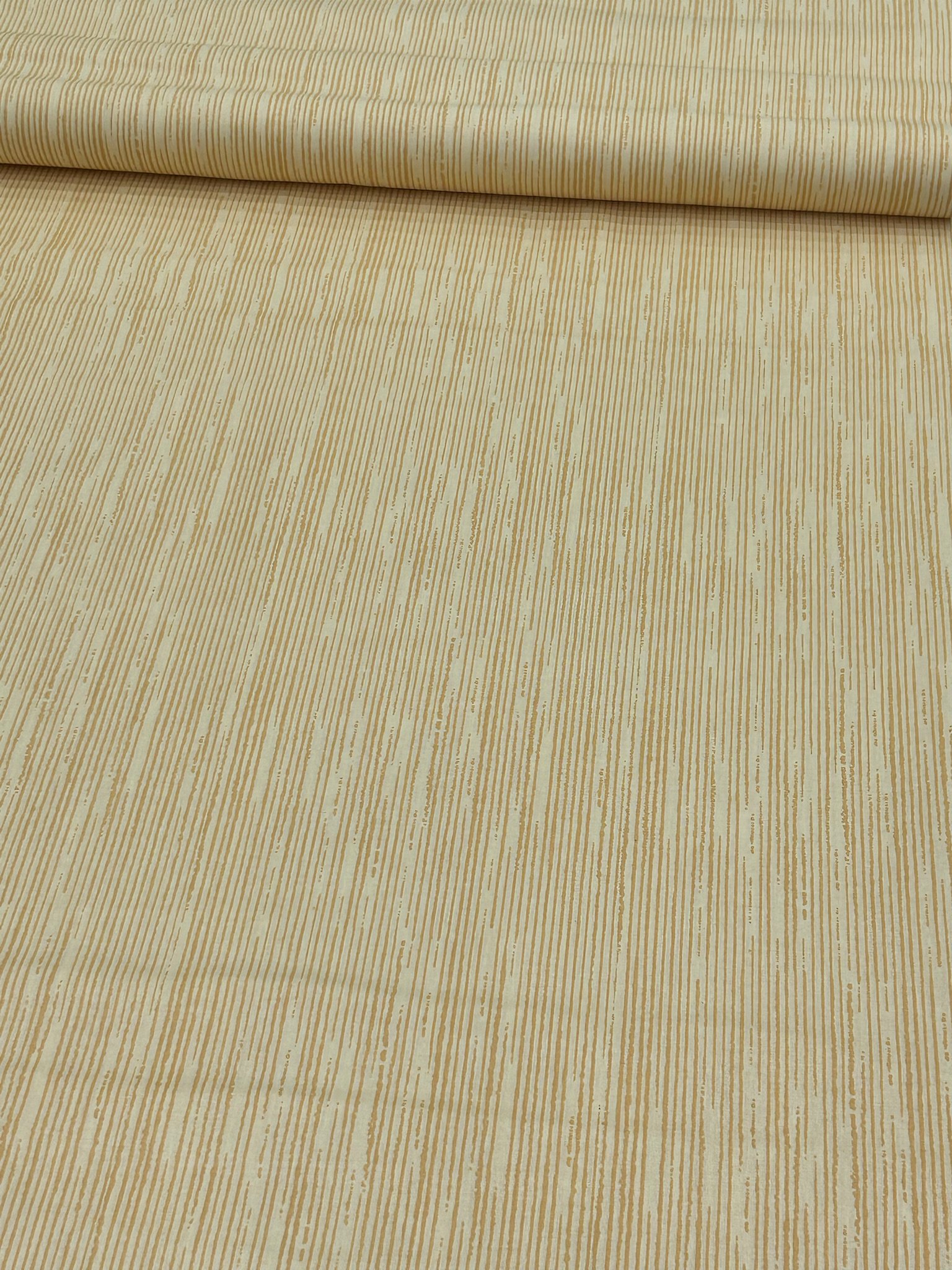 Sarı Grafit Çizgi Poplin Kumaş