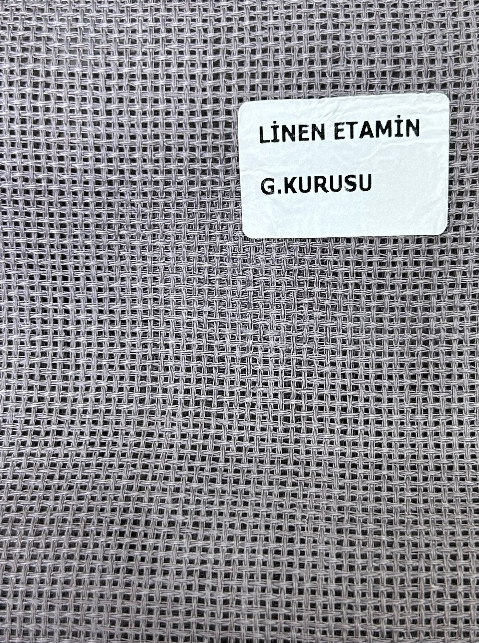 Düz Linen Etamin Masa Örtülük Kumaş - Gül Kurusu