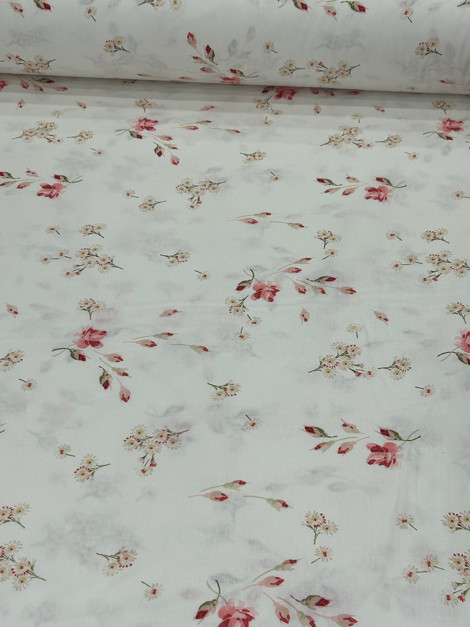 Pembe Blosselle Poplin Kumaş