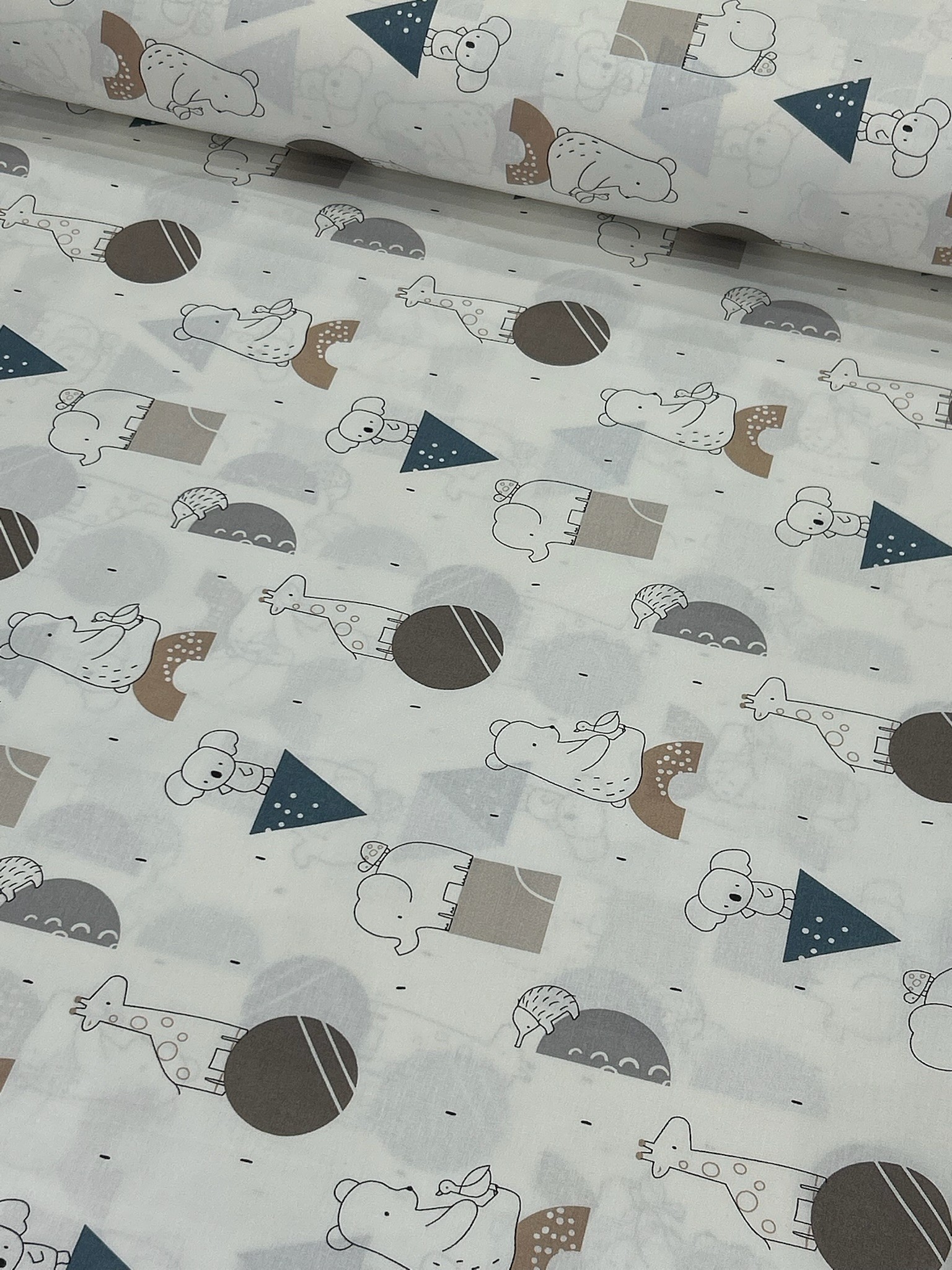 Bej Minik Safari Poplin Kumaş