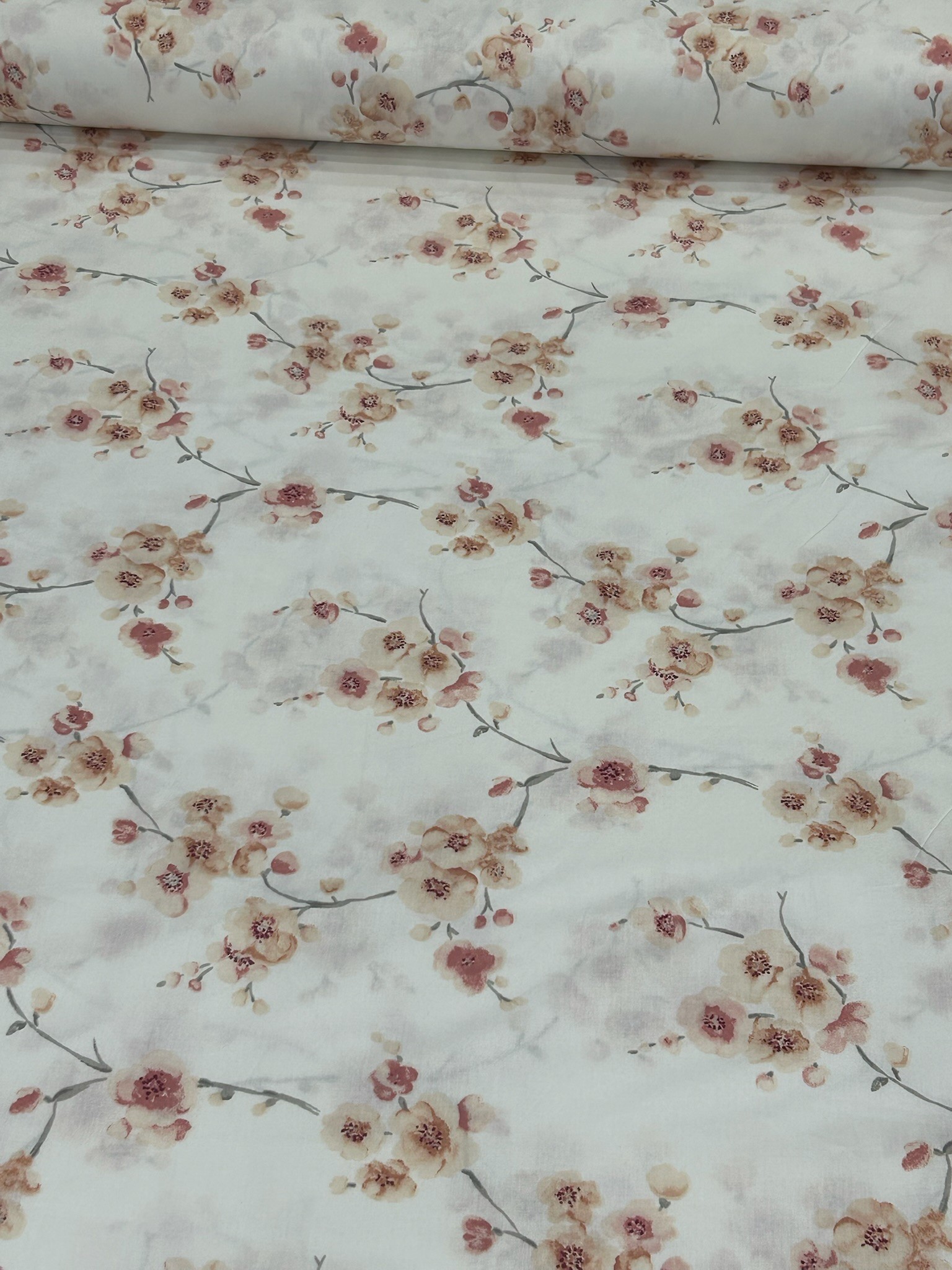 Tarçın Sakura Poplin Kumaş