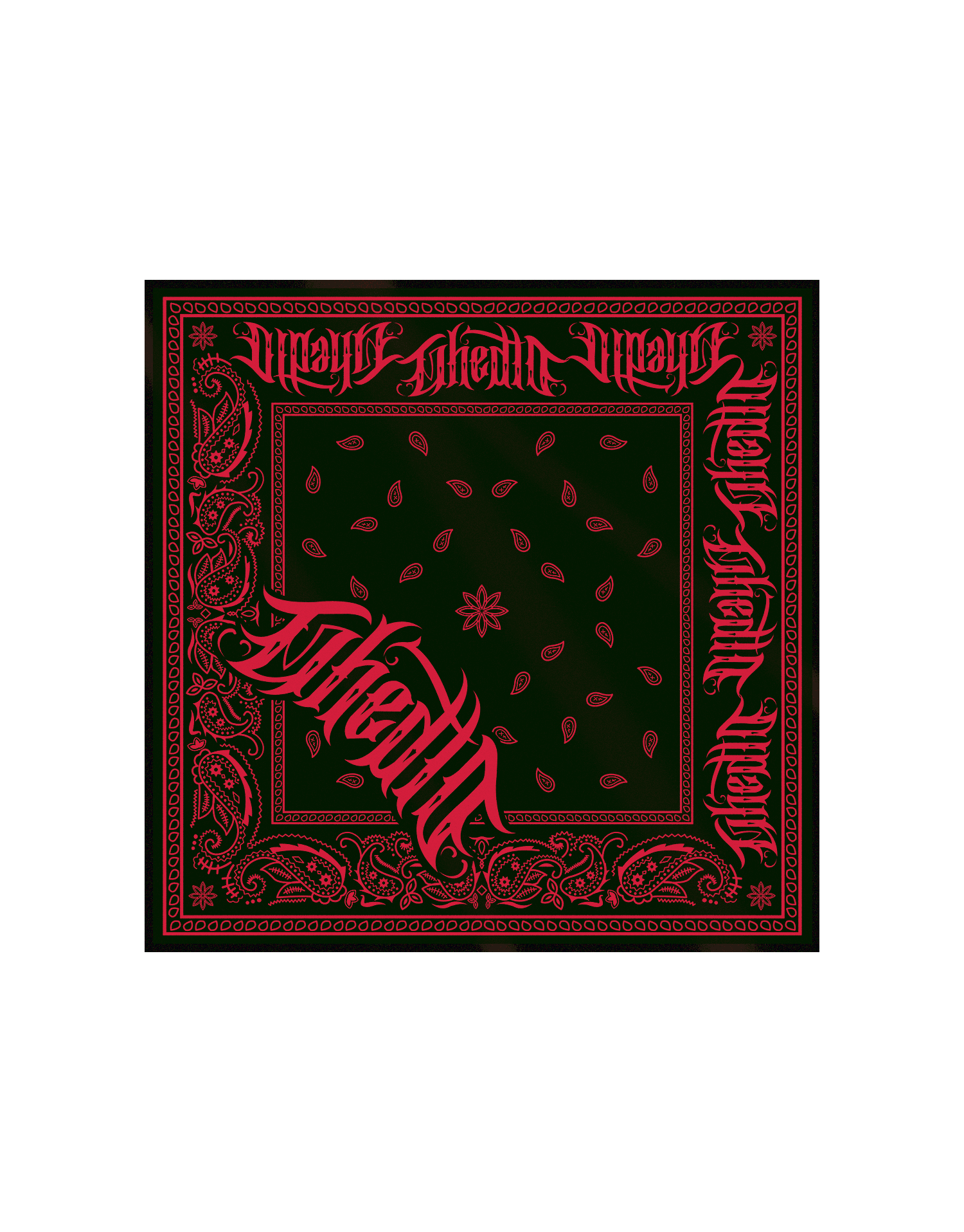 GW Paisley Kırmızı Baskılı Bandana