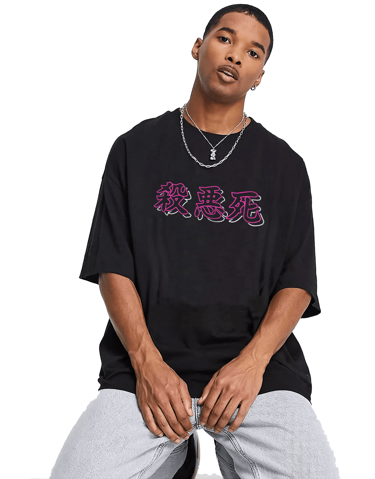 Evil Oversize T-shirt Siyah