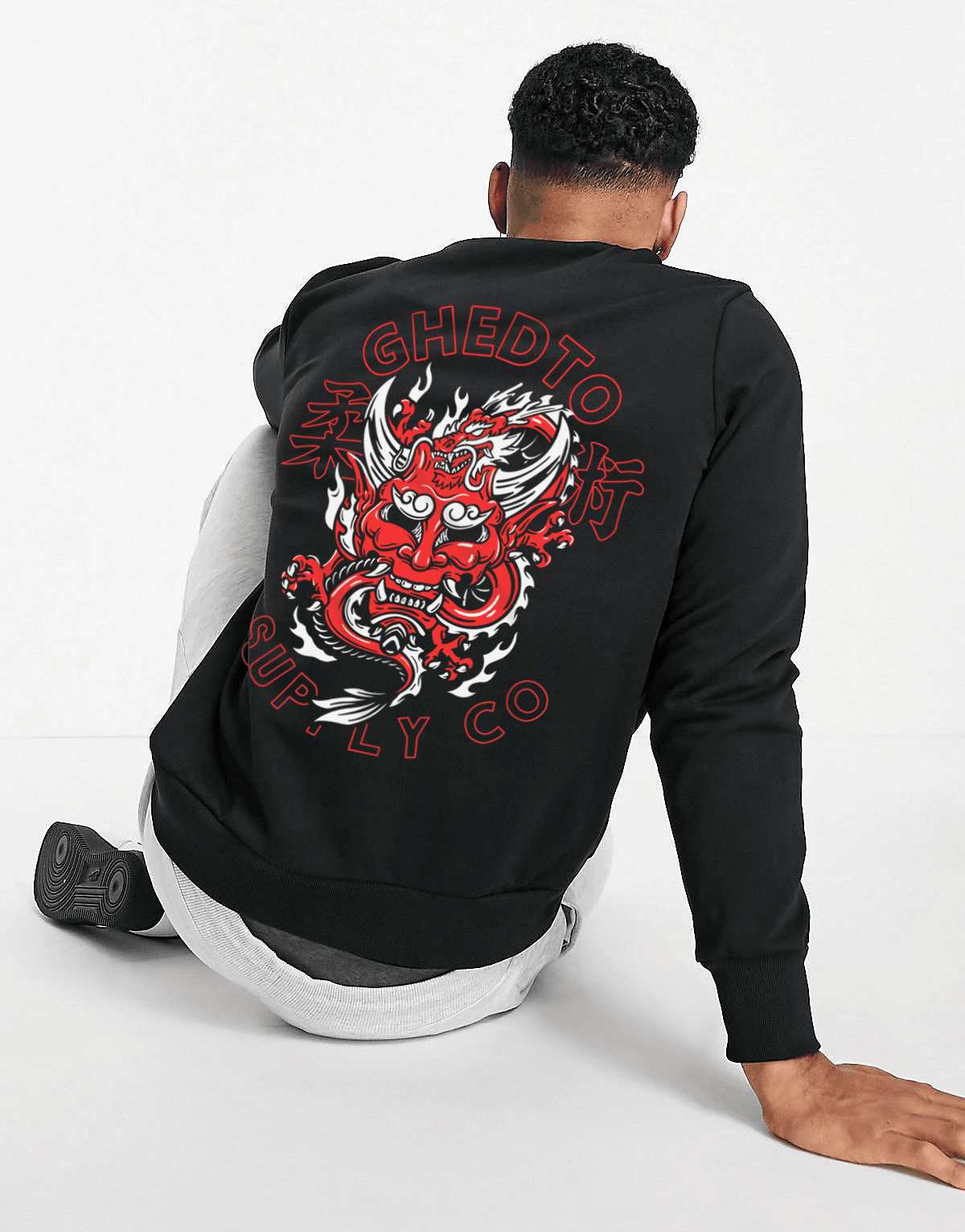 Ronin Oversize Sweatshirt Siyah