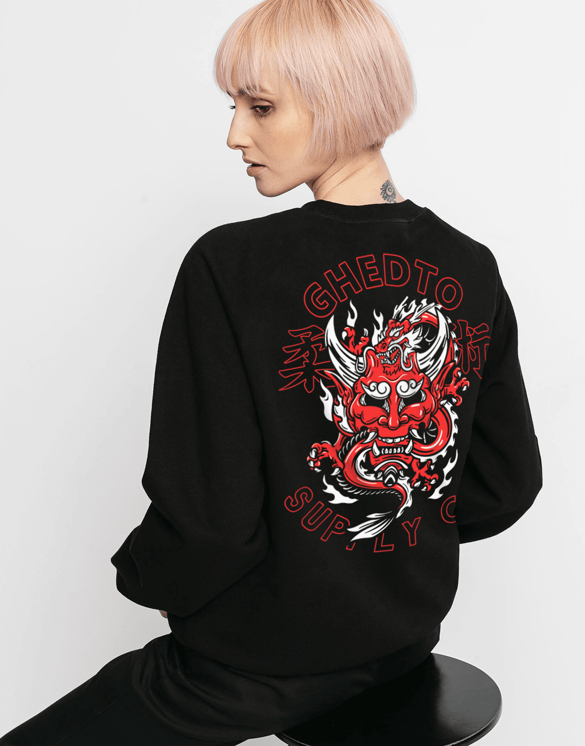 Ronin Oversize Sweatshirt Siyah