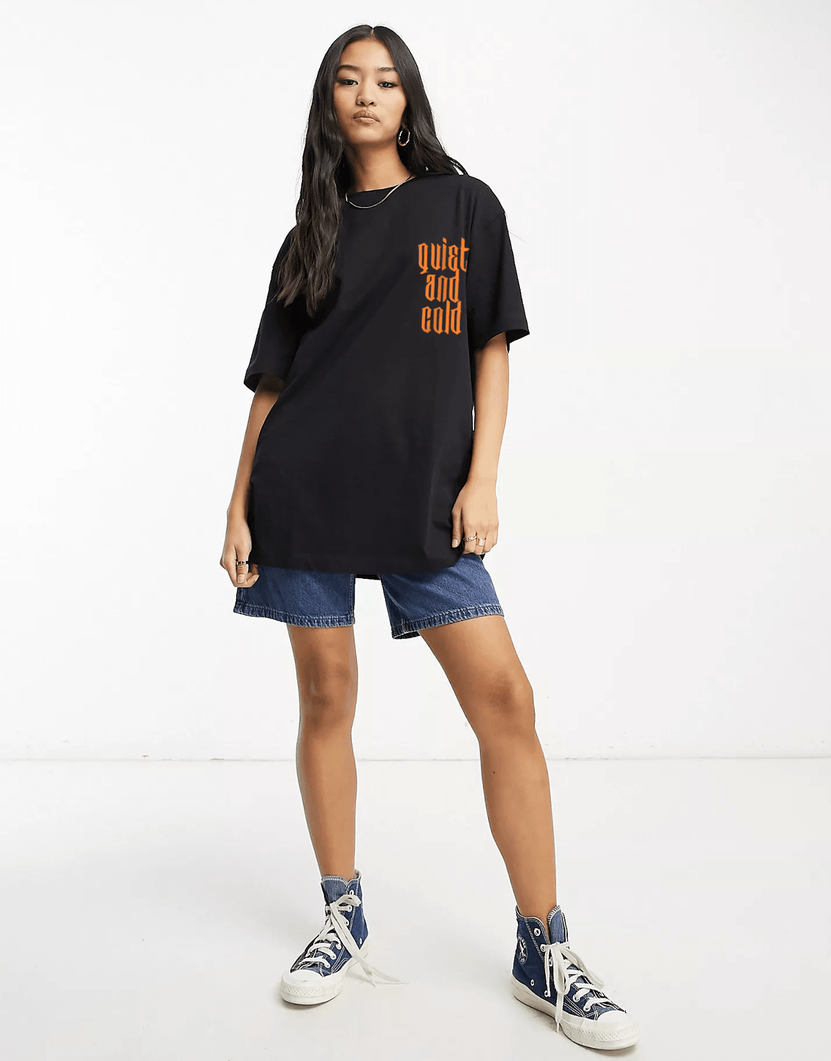 Cold Oversize T-shirt Siyah