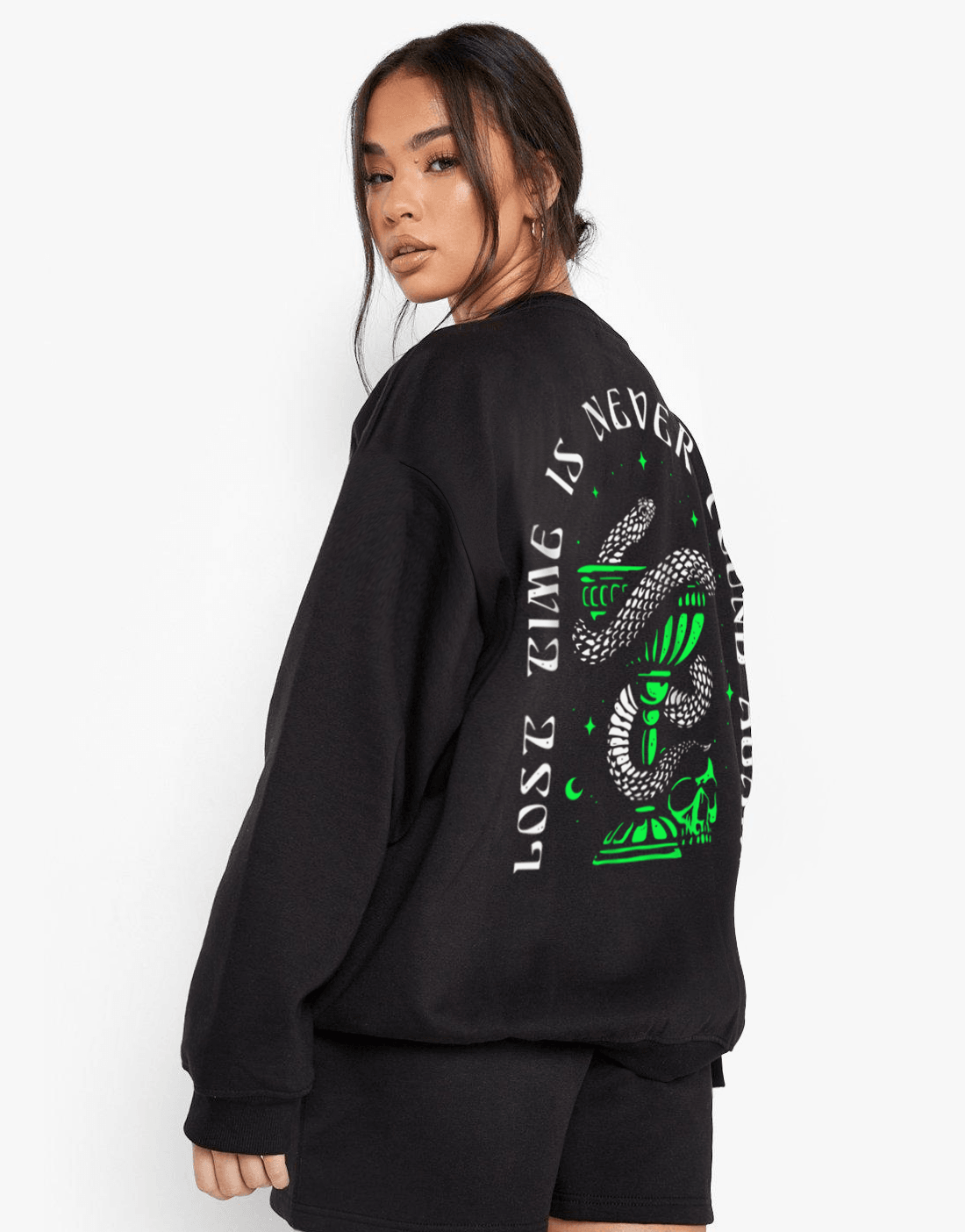 Lost Oversize Sweatshirt Siyah