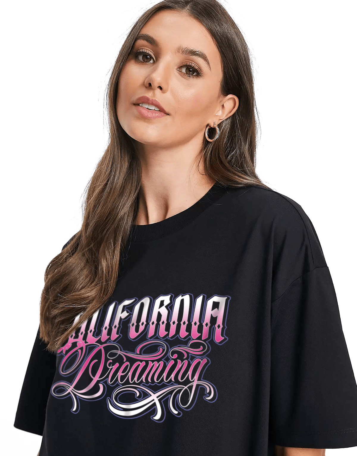 California Dreaming Oversize Tshirt Siyah