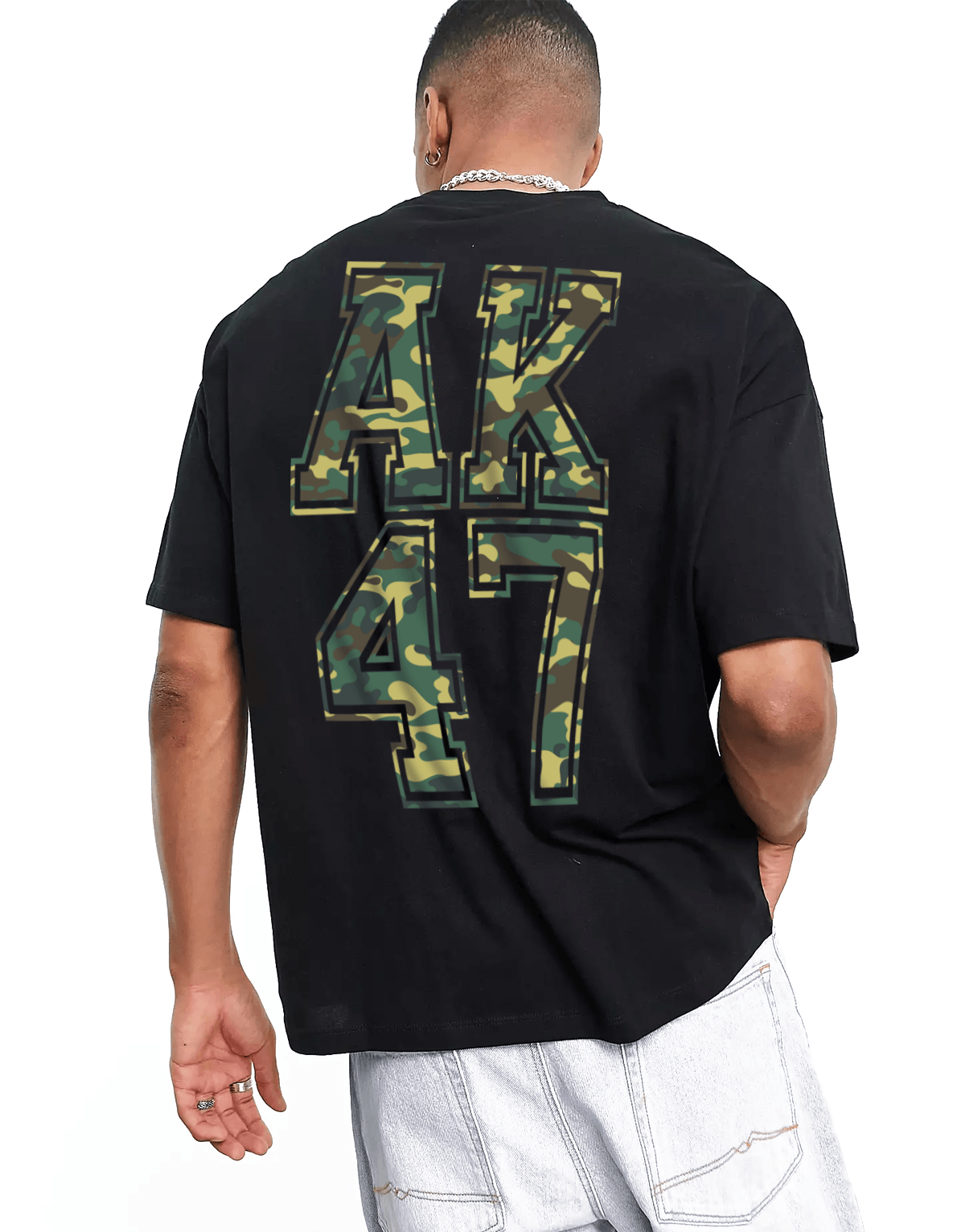 Ak47 Oversize T-shirt Siyah