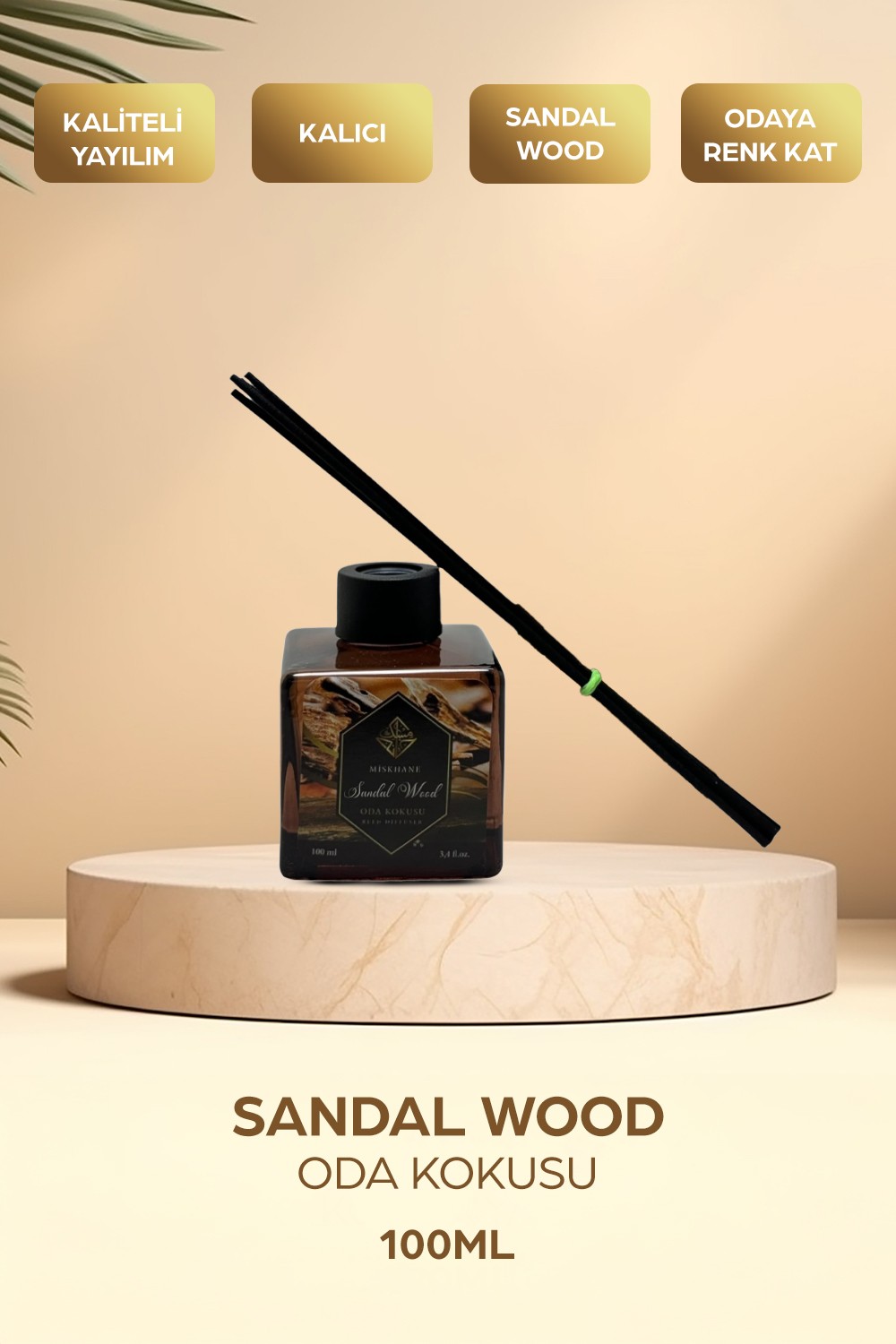 Sandal Wood Oda Kokusu Bambu Çubuklu 100ml