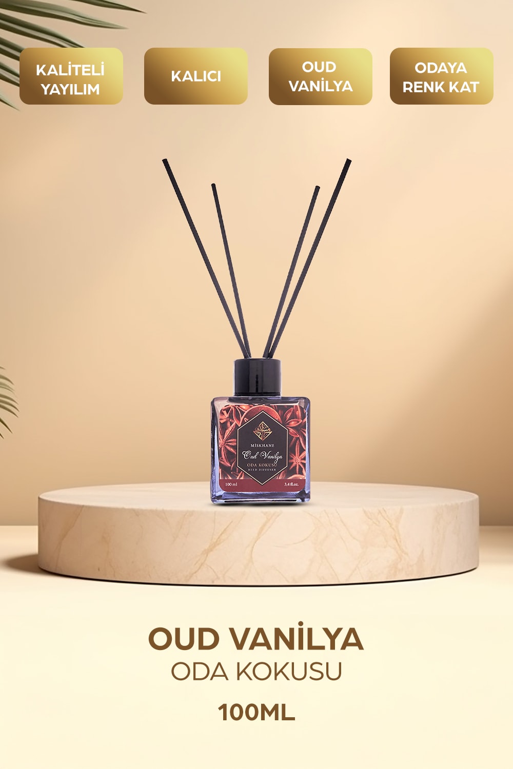 Miskhane Oud Vanilya Oda Kokusu Bambu Çubuklu