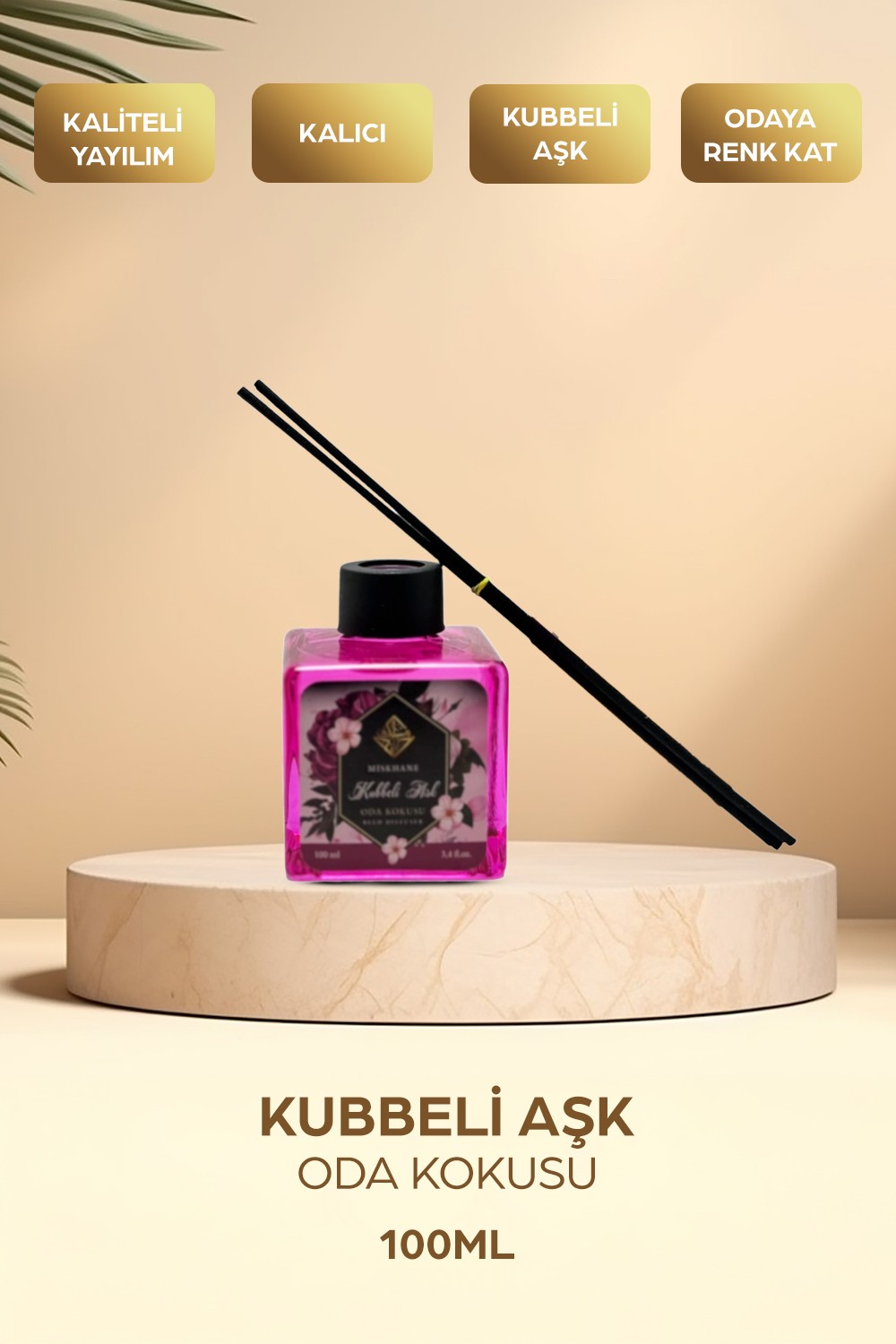 Kubbeli Aşk Oda Kokusu Bambu Çubuklu 100ml