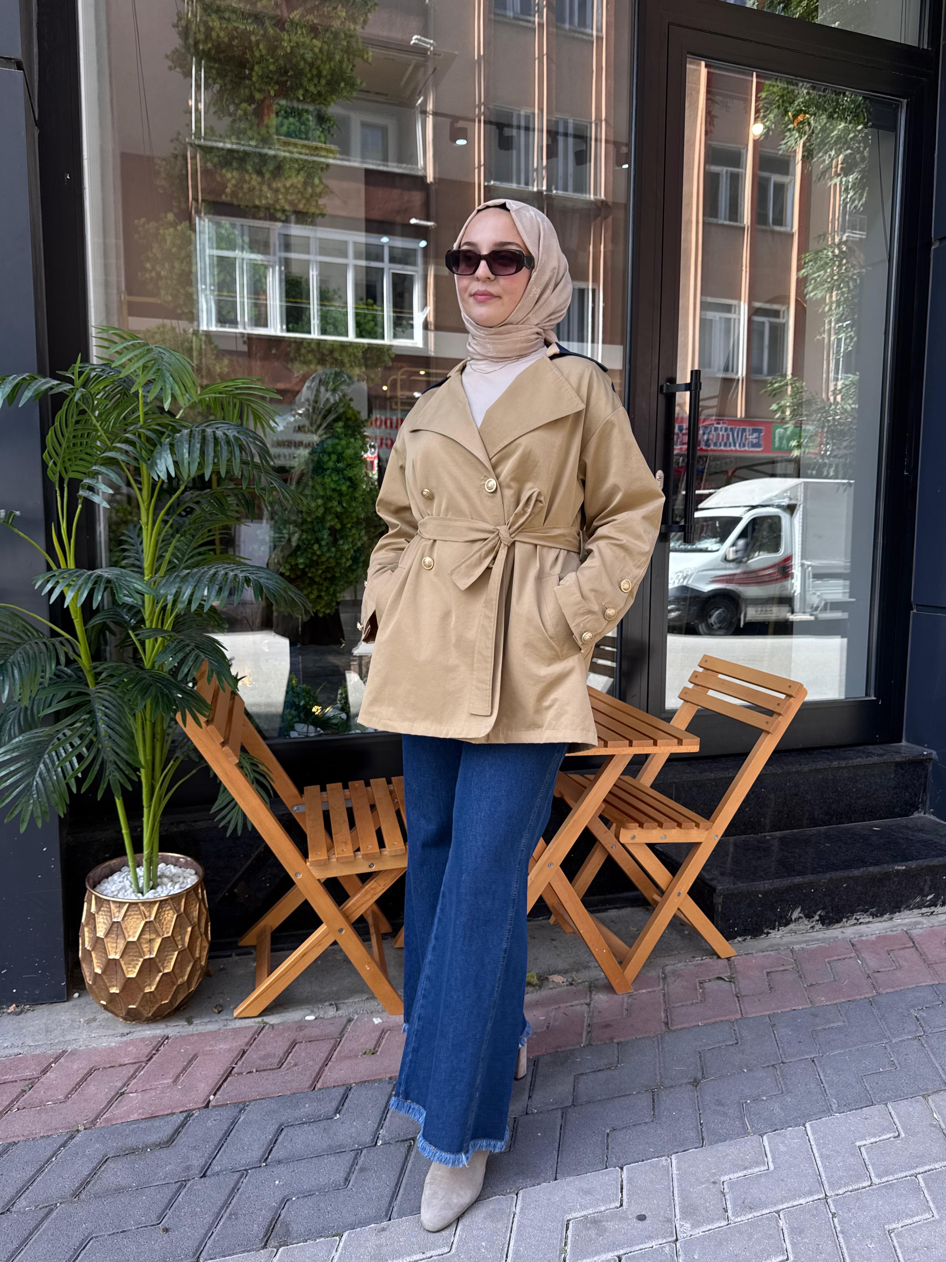 GHİSA Denim Detaylı Trenç