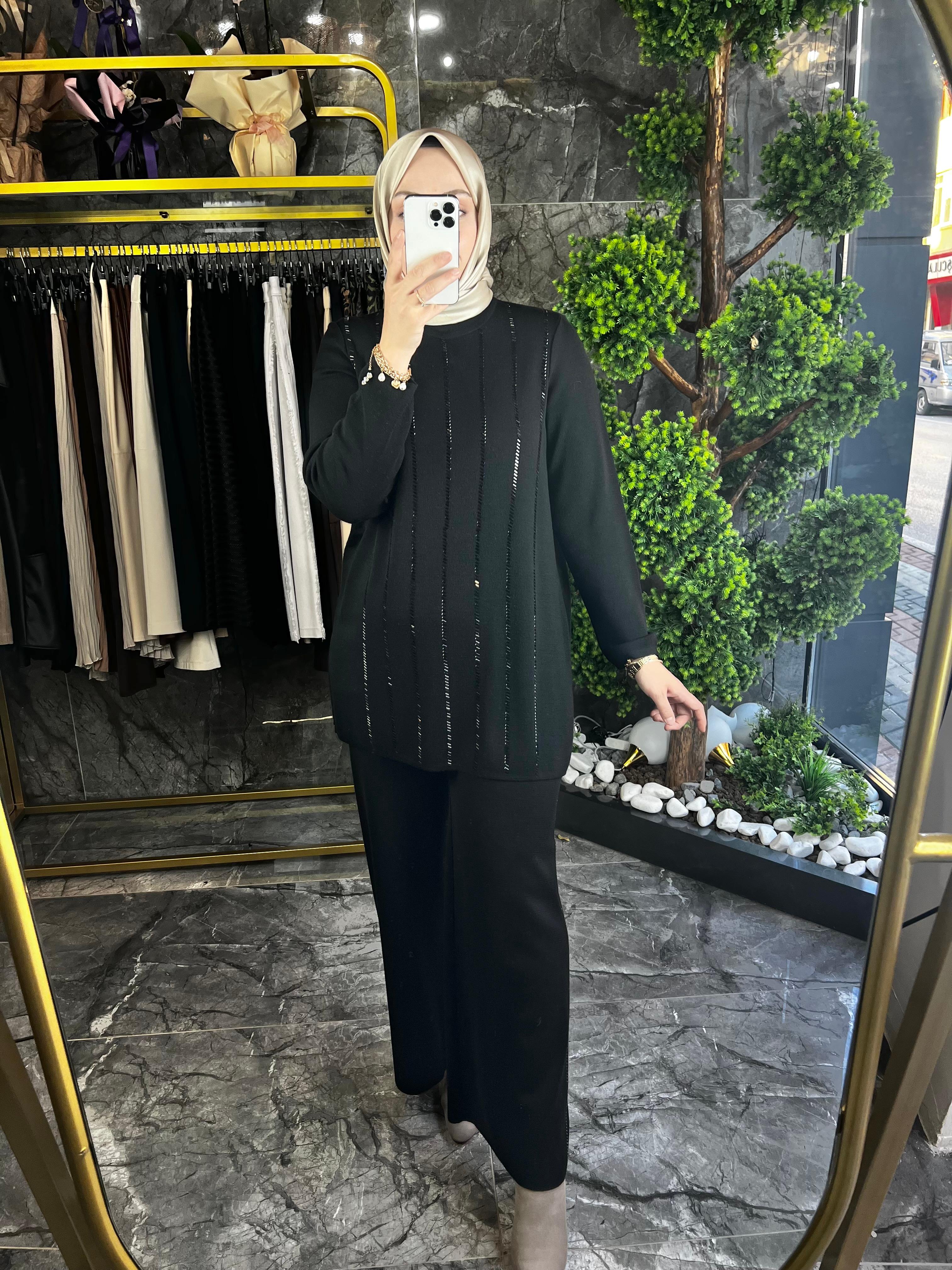 Miss Dalida Çelik Örme Triko Takım
