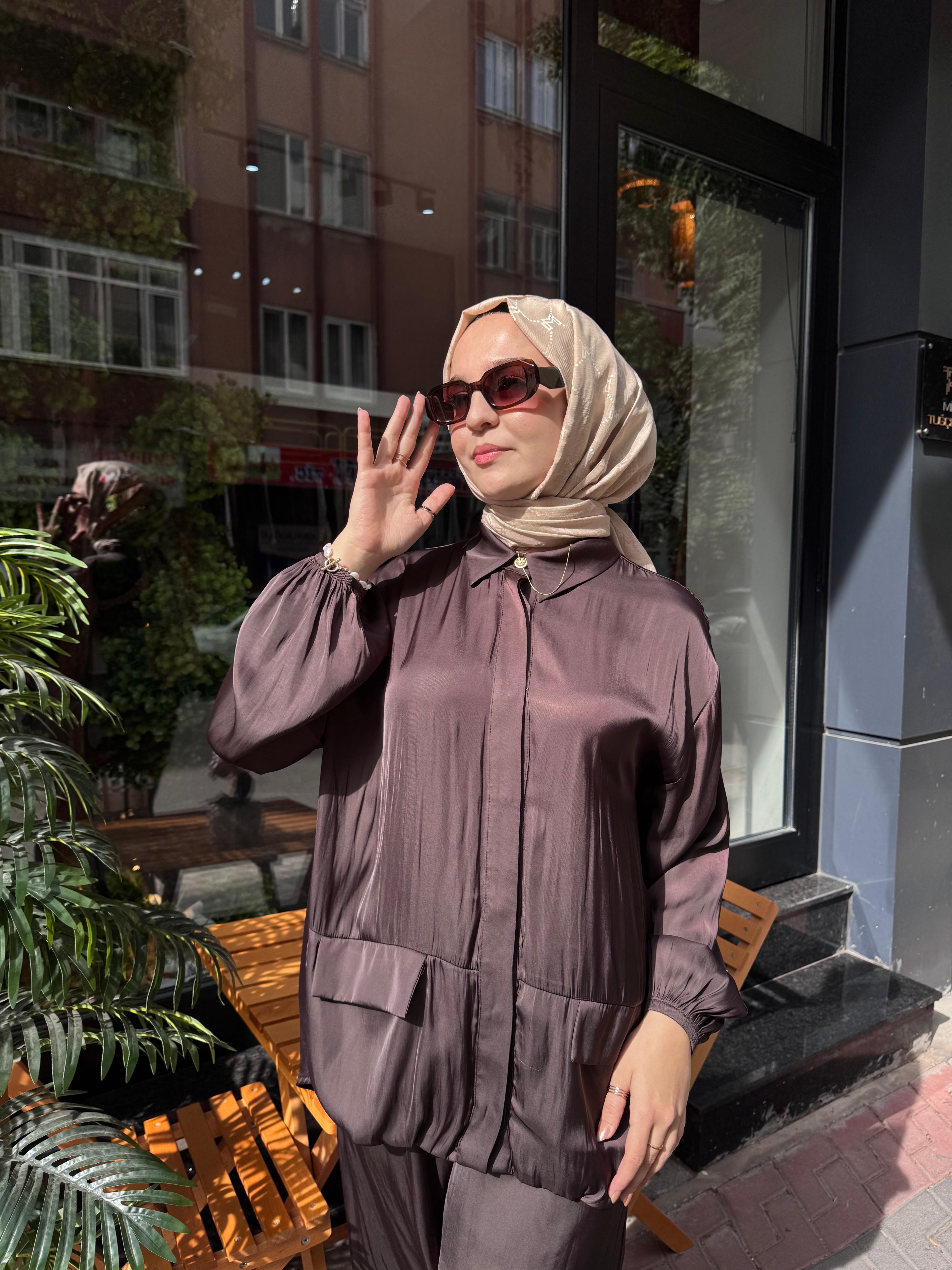 GHİSA Saten Kumaş Takım