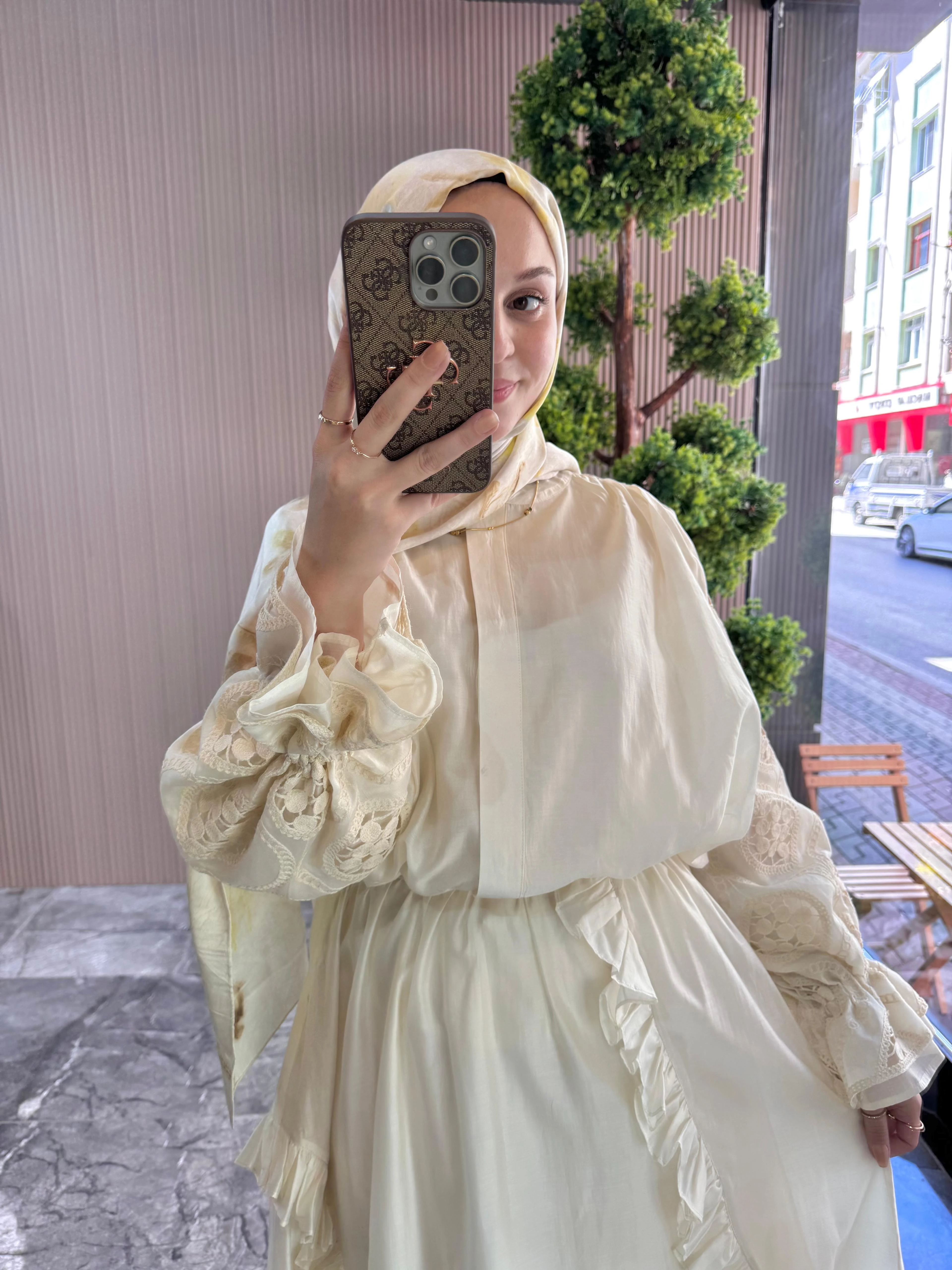 GHİSA Güpür detaylı pamuk içerikli takım