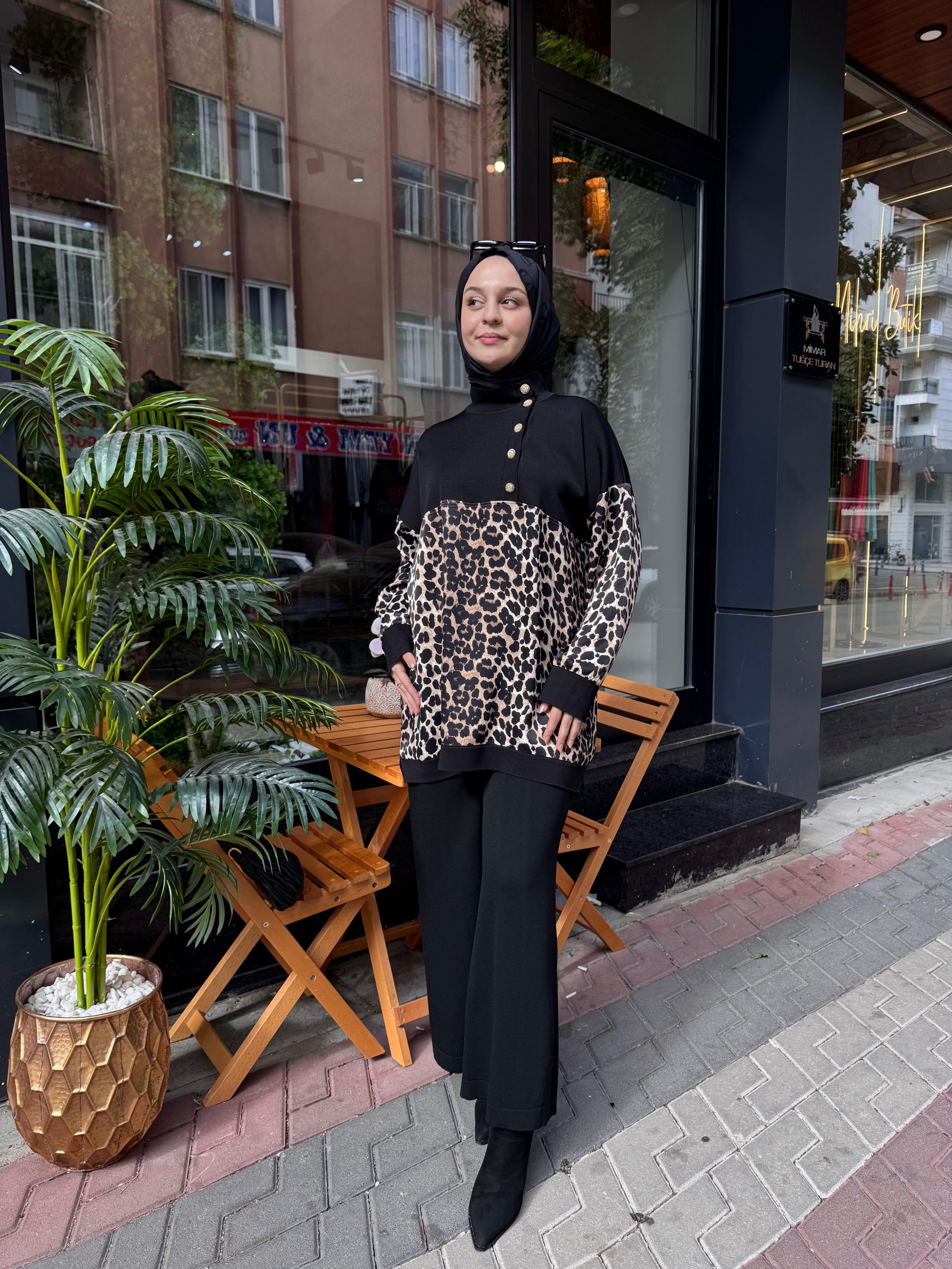 GHİSA Leopar Desenli Tunik