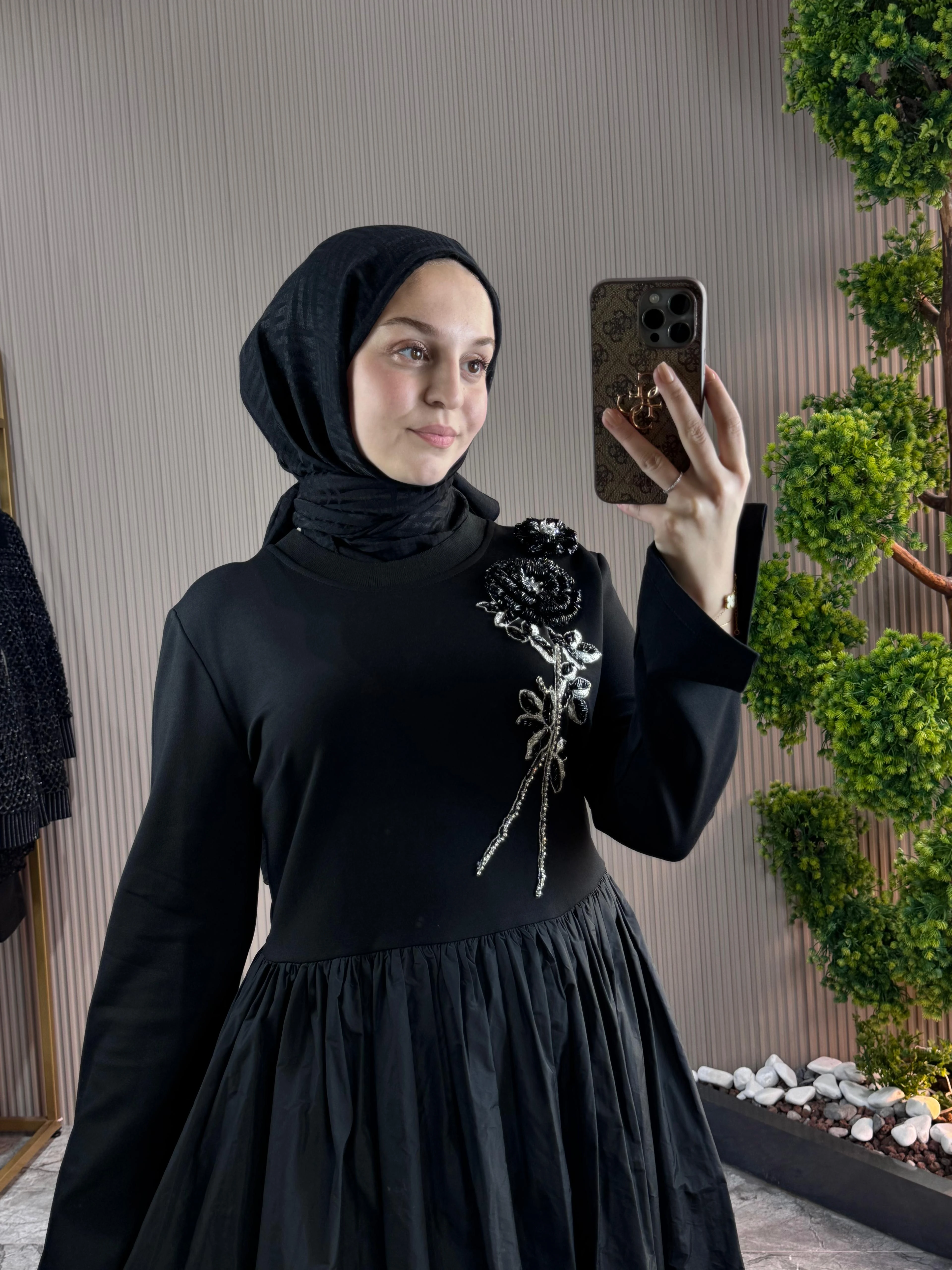 MİSSEMRAMİS İşleme Detaylı Elbise