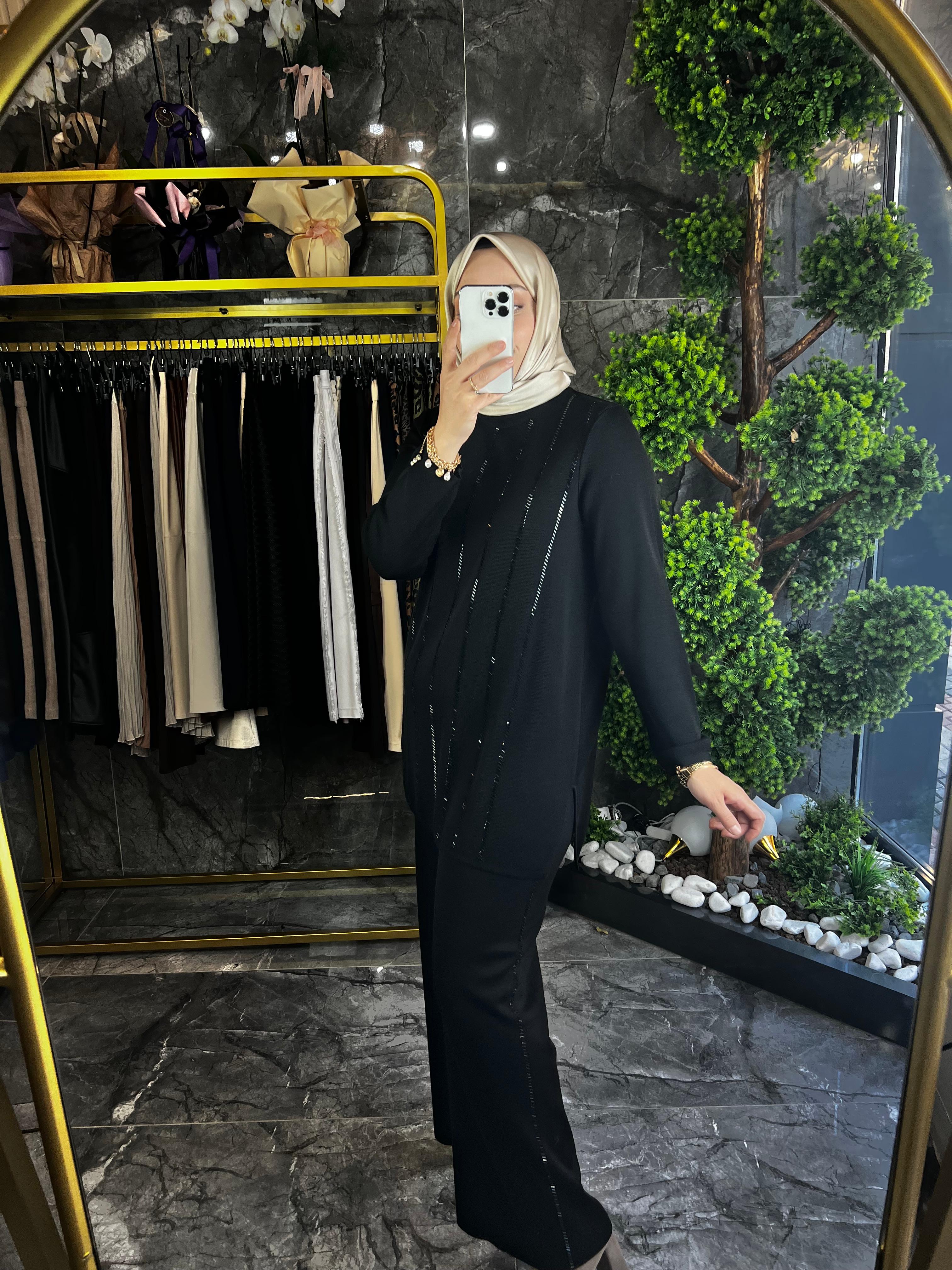 Miss Dalida Çelik Örme Triko Takım