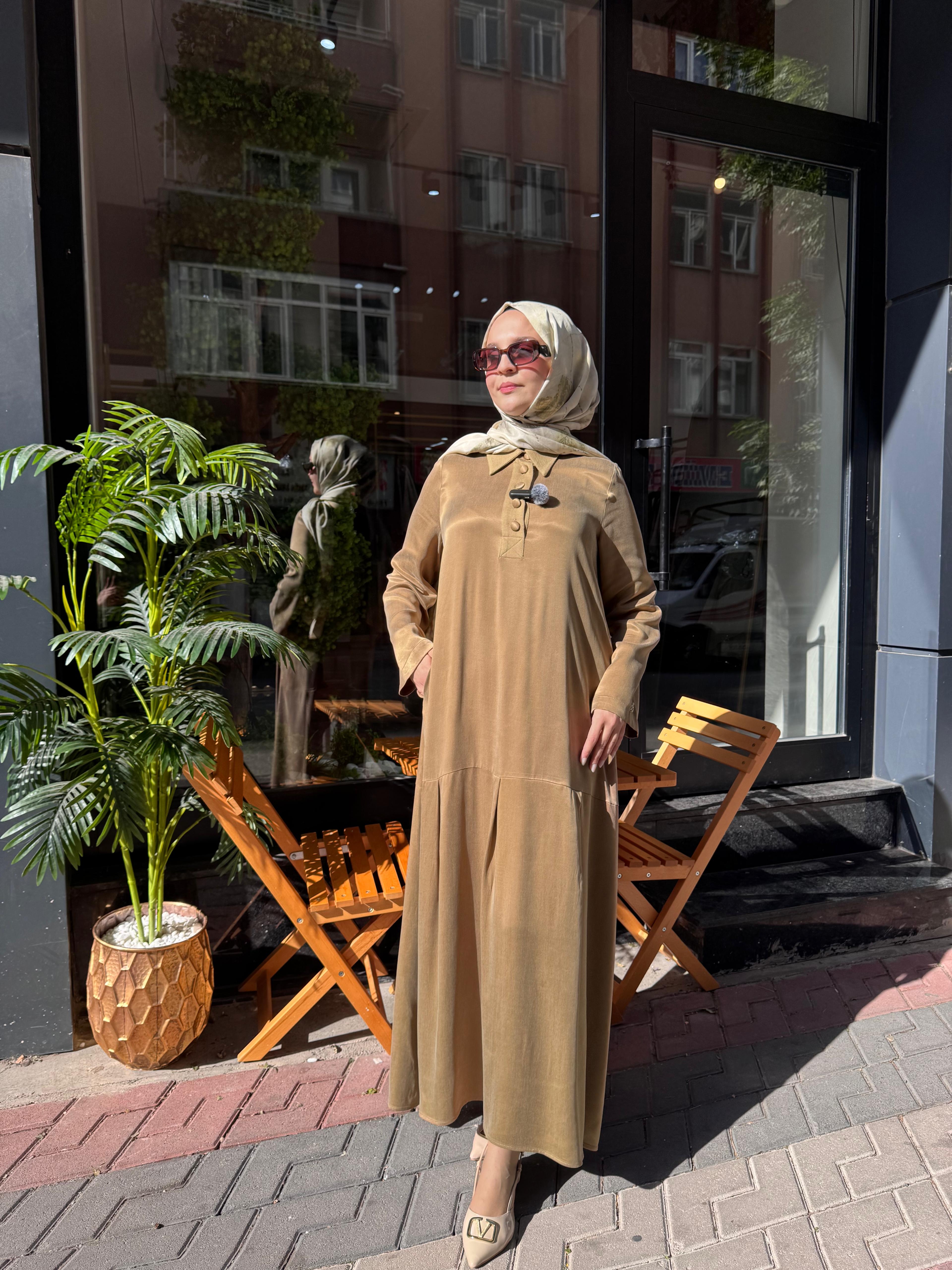 MİSS DALİDA İpek Qupro Elbise