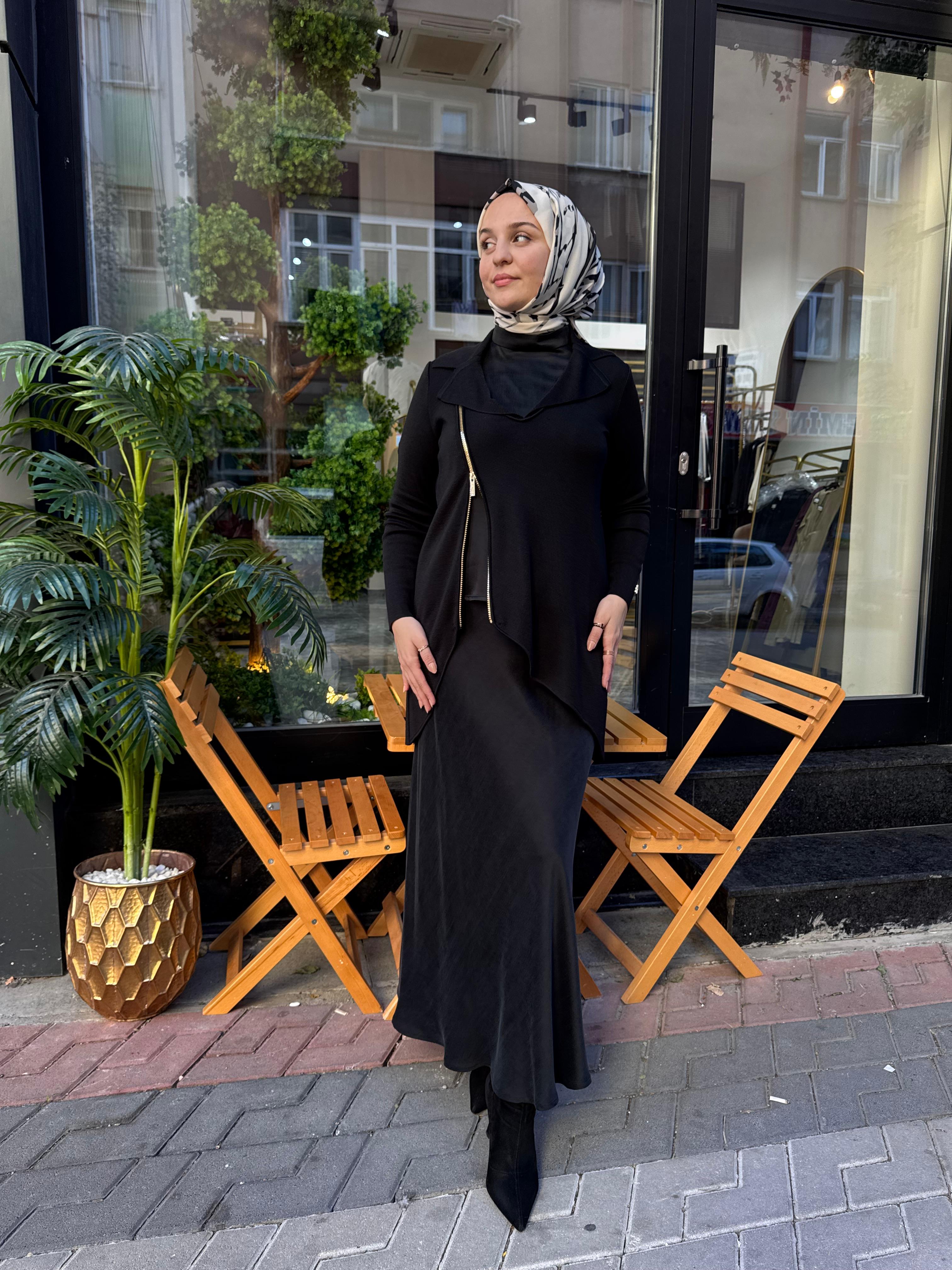 MİSS DALİDA Çelik Örme/İpek Qupro Etekli Takım