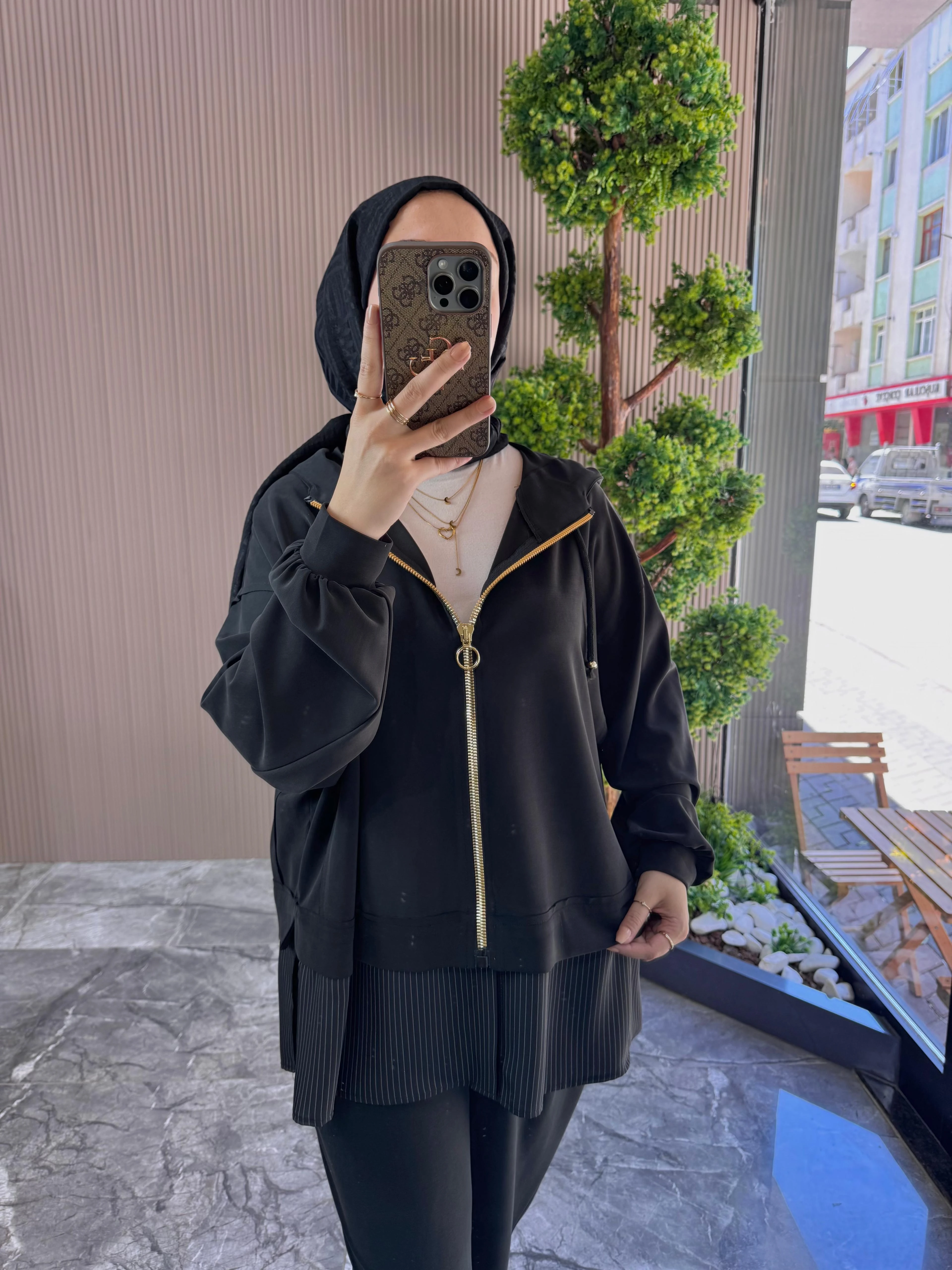 GHİSA Saten detaylı modal takım