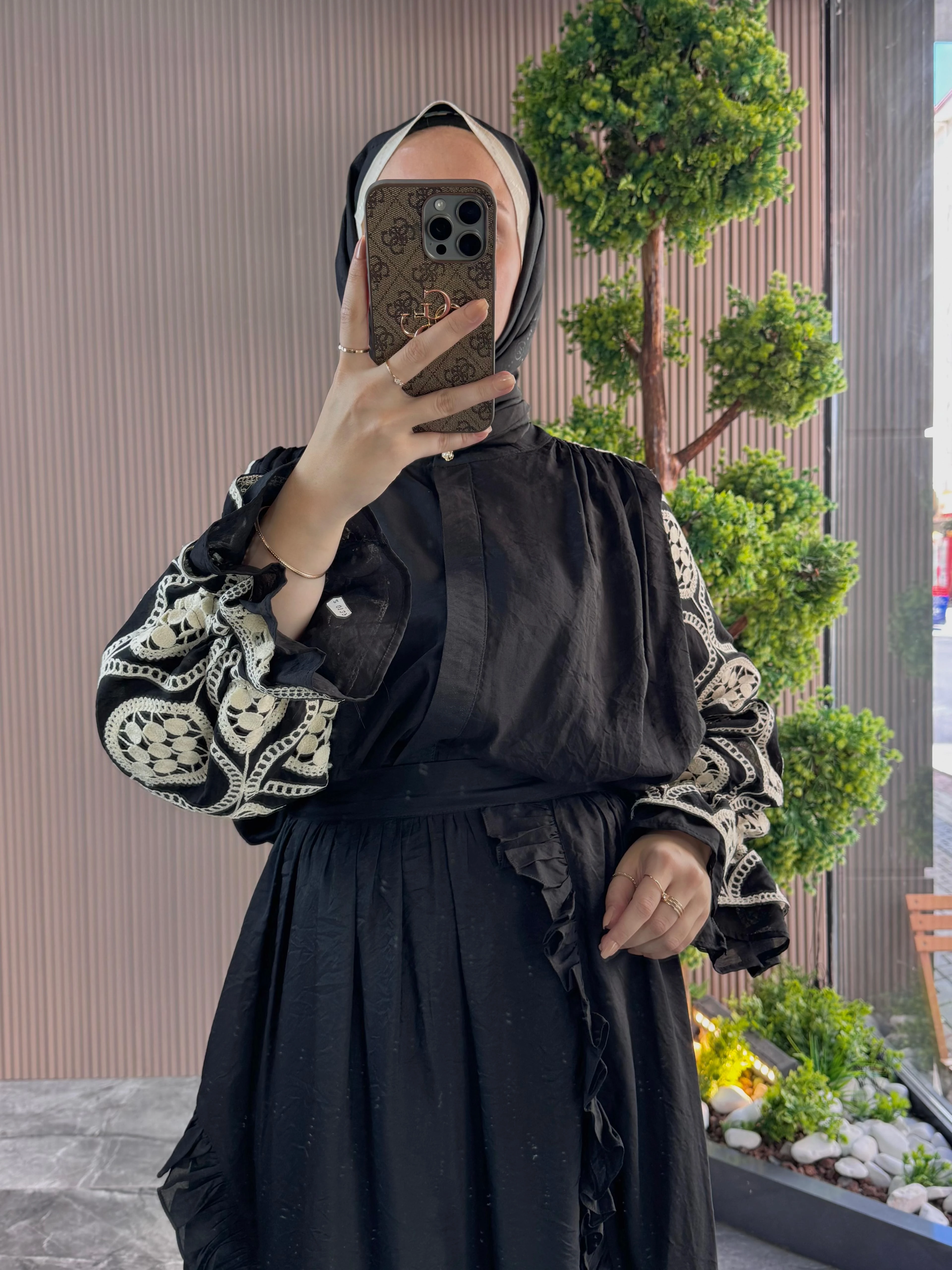 GHİSA Güpür detaylı pamuk içerikli takım