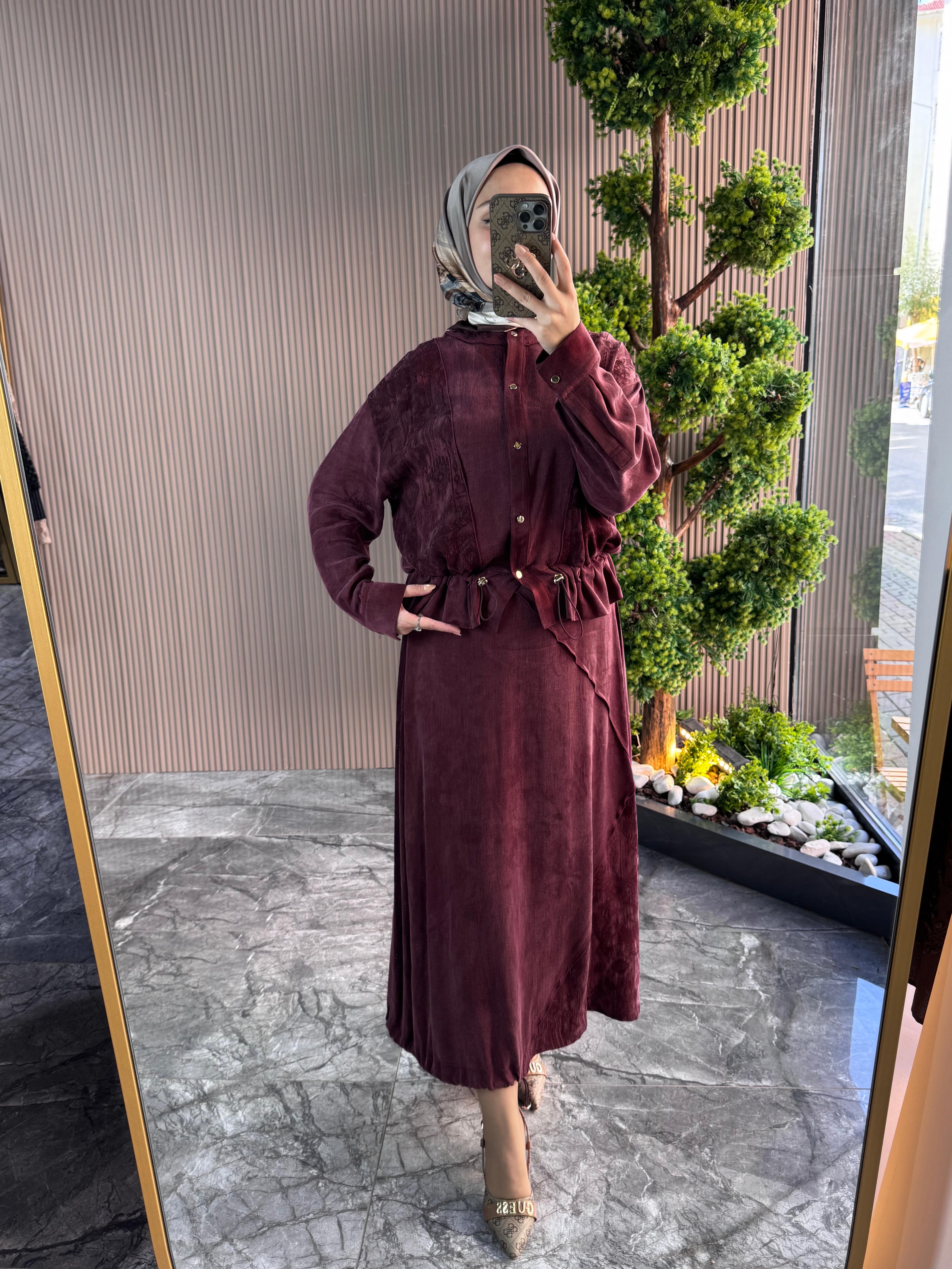 GHİSA İpek Qupro Etekli Takım