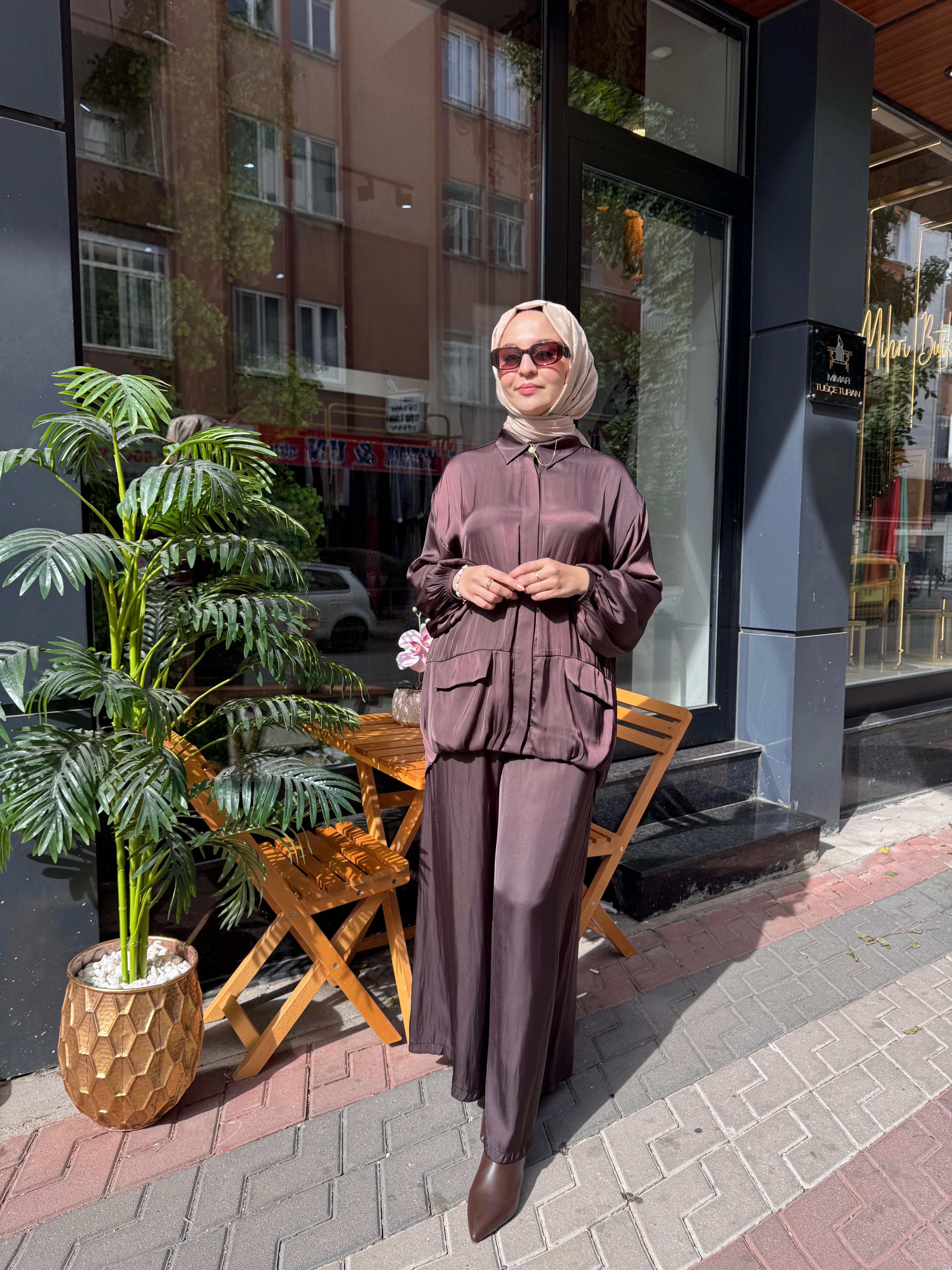 GHİSA Saten Kumaş Takım