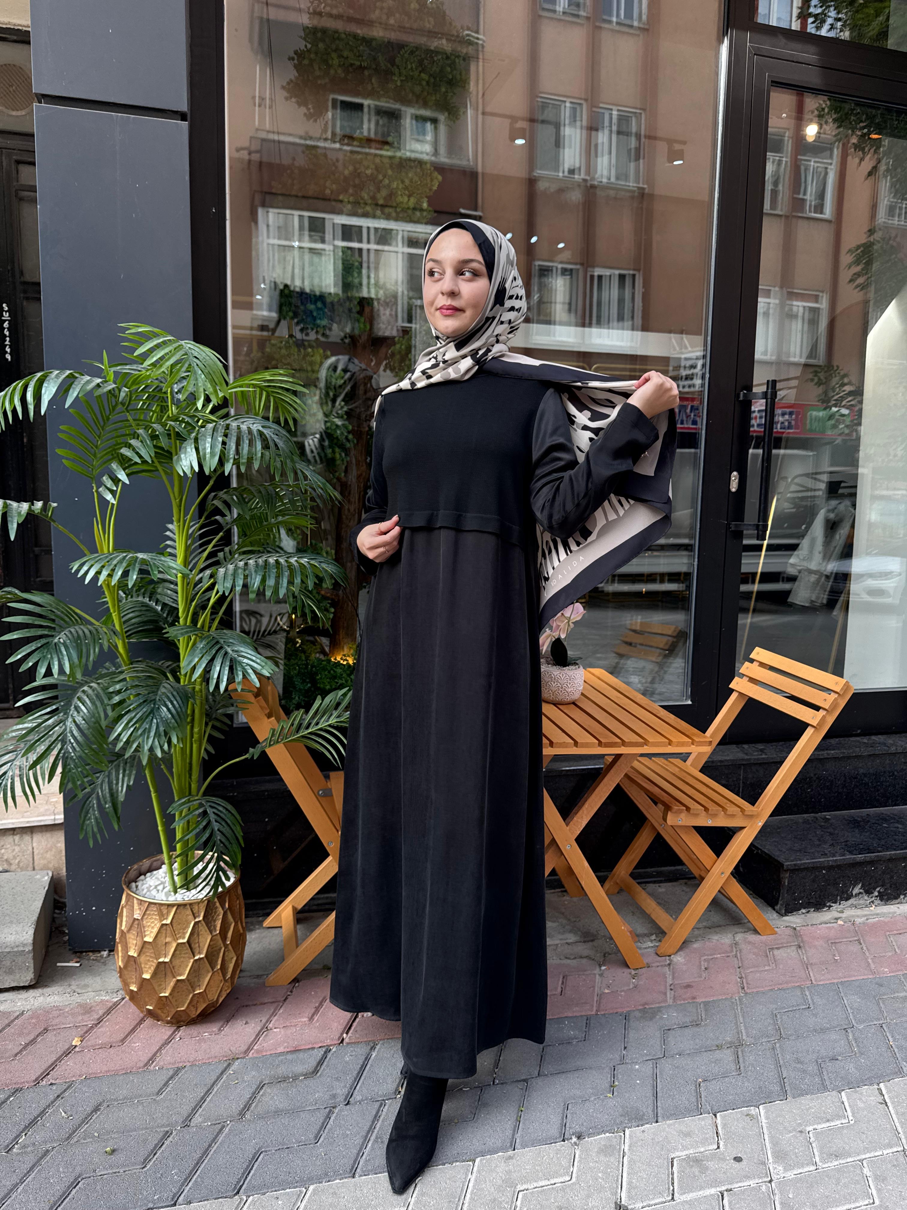 MİSS DALİDA Çelik Örme / İpek Qupro Elbise