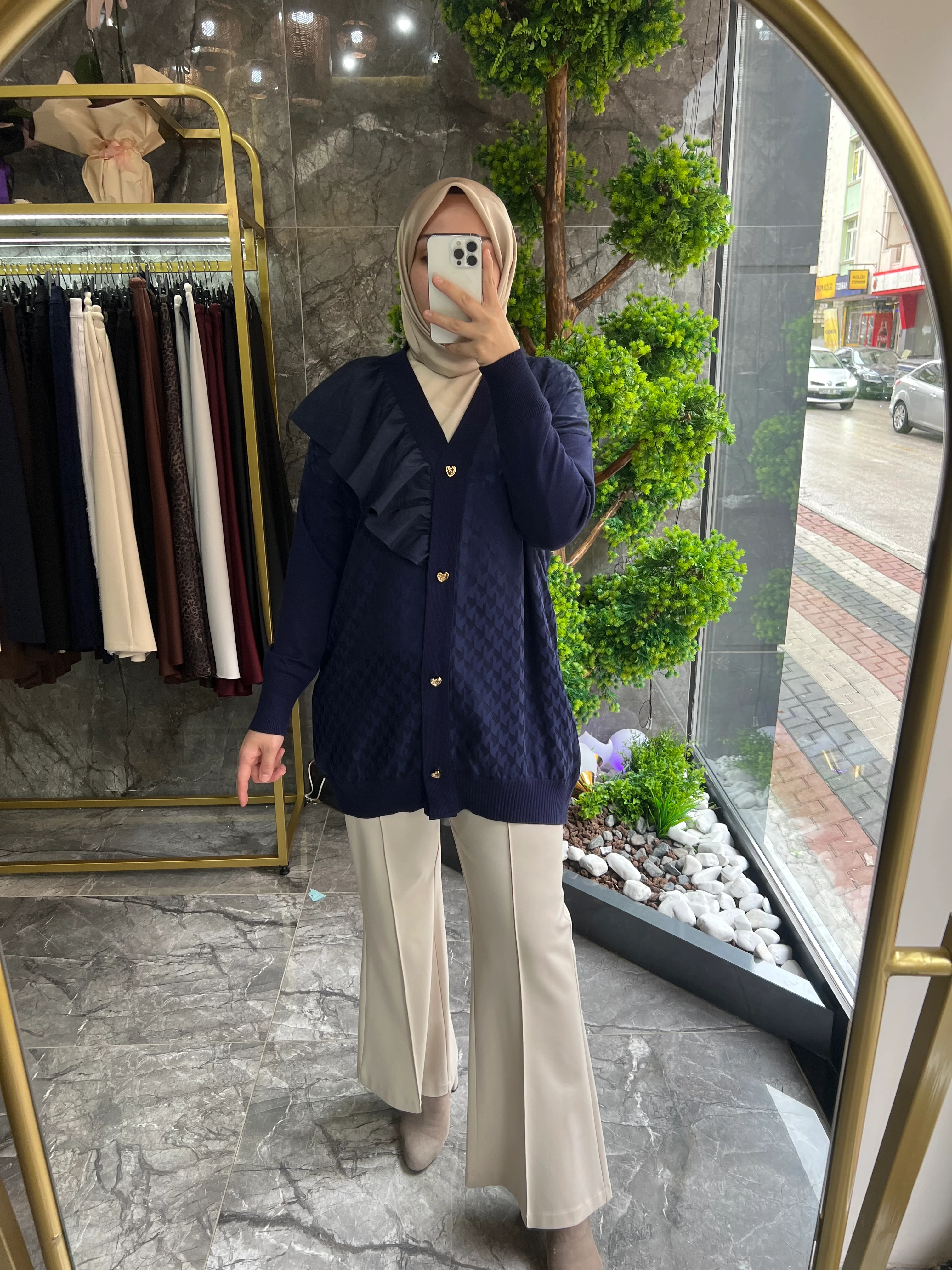 Fırfırlı merserize hırka