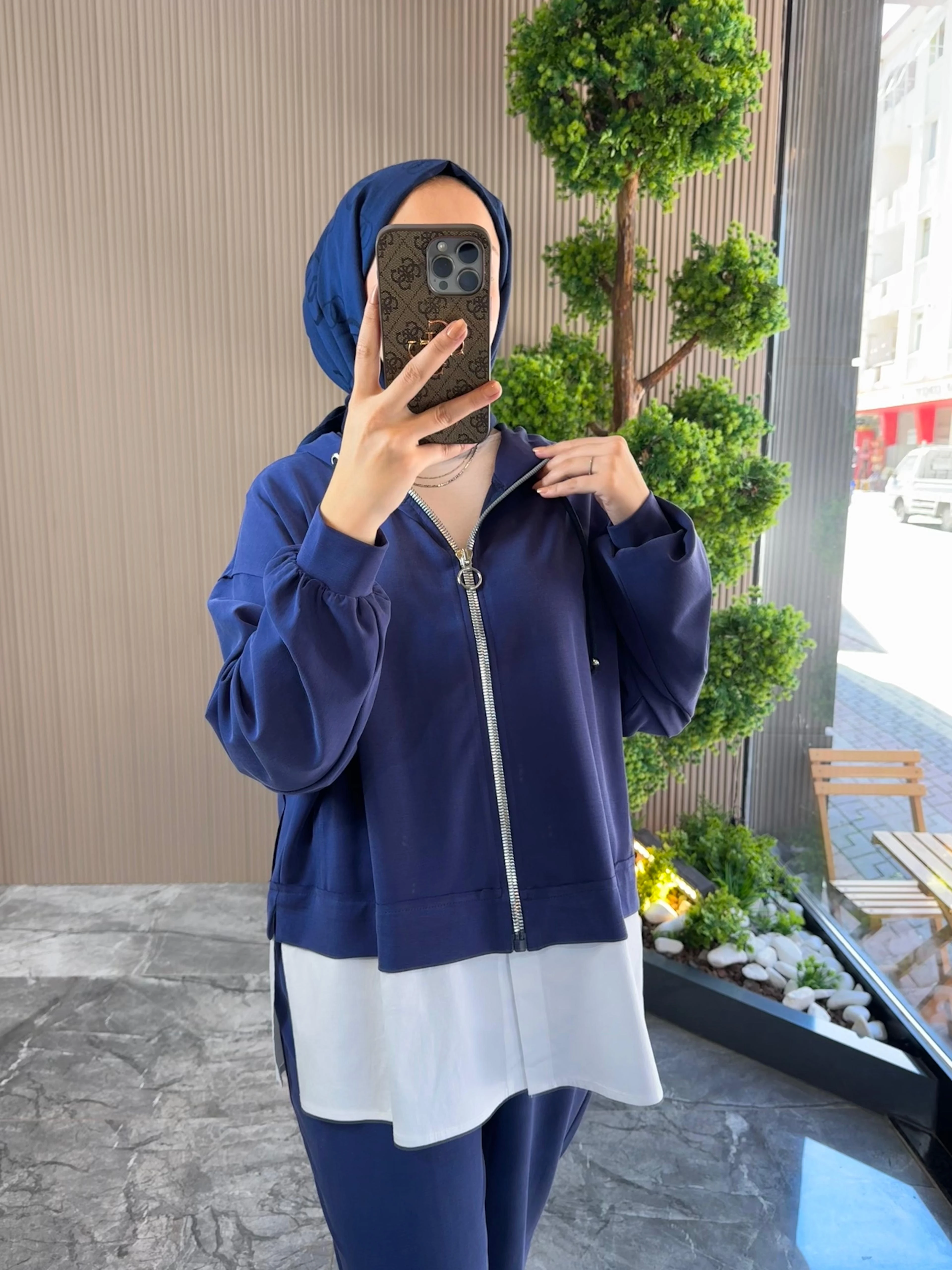 GHİSA Poplin detaylı modal takım