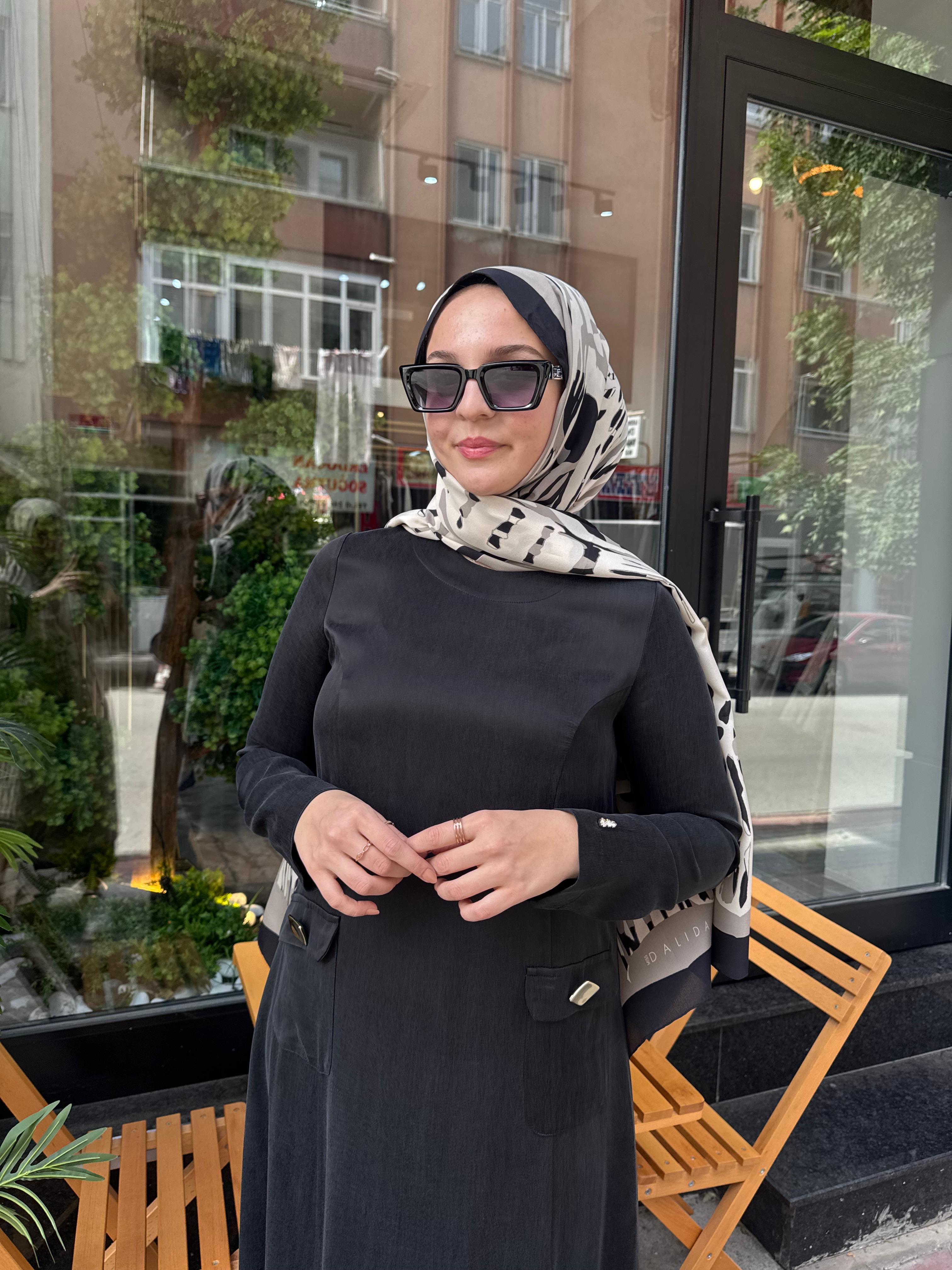 MİSS DALİDA İpek Qupro Elbise