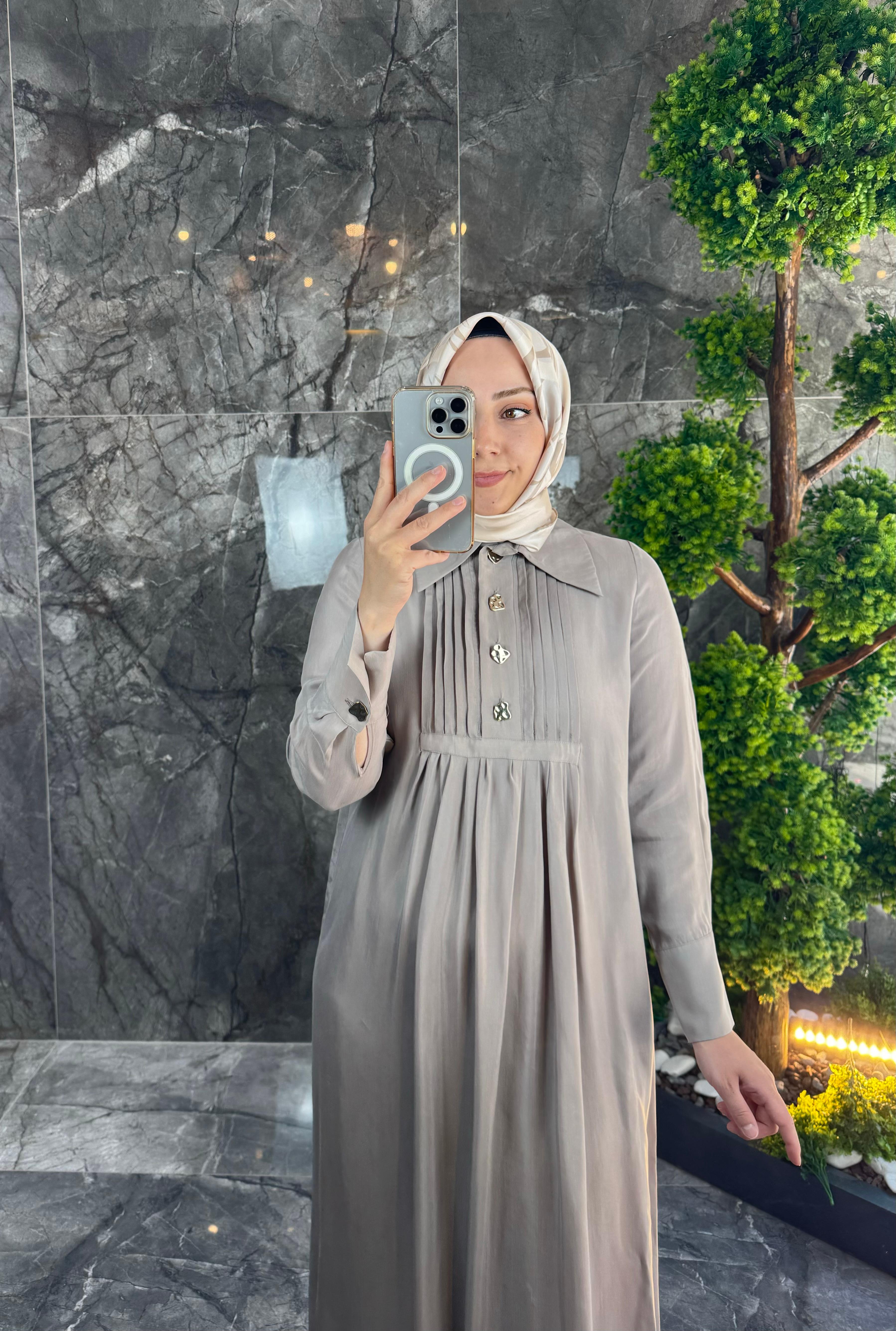MİSS DALİDA İpek Qupro Elbise