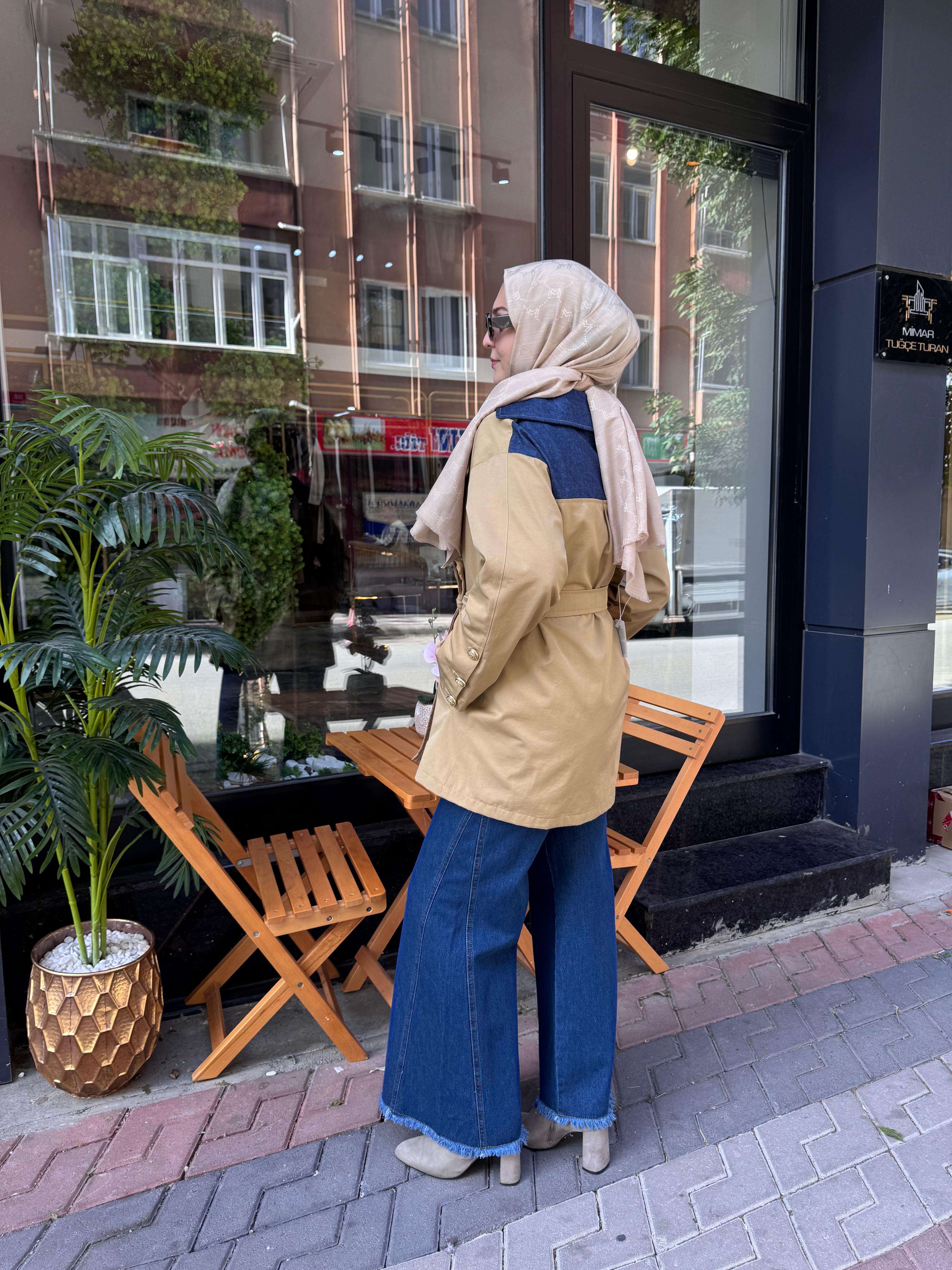 GHİSA Denim Detaylı Trenç