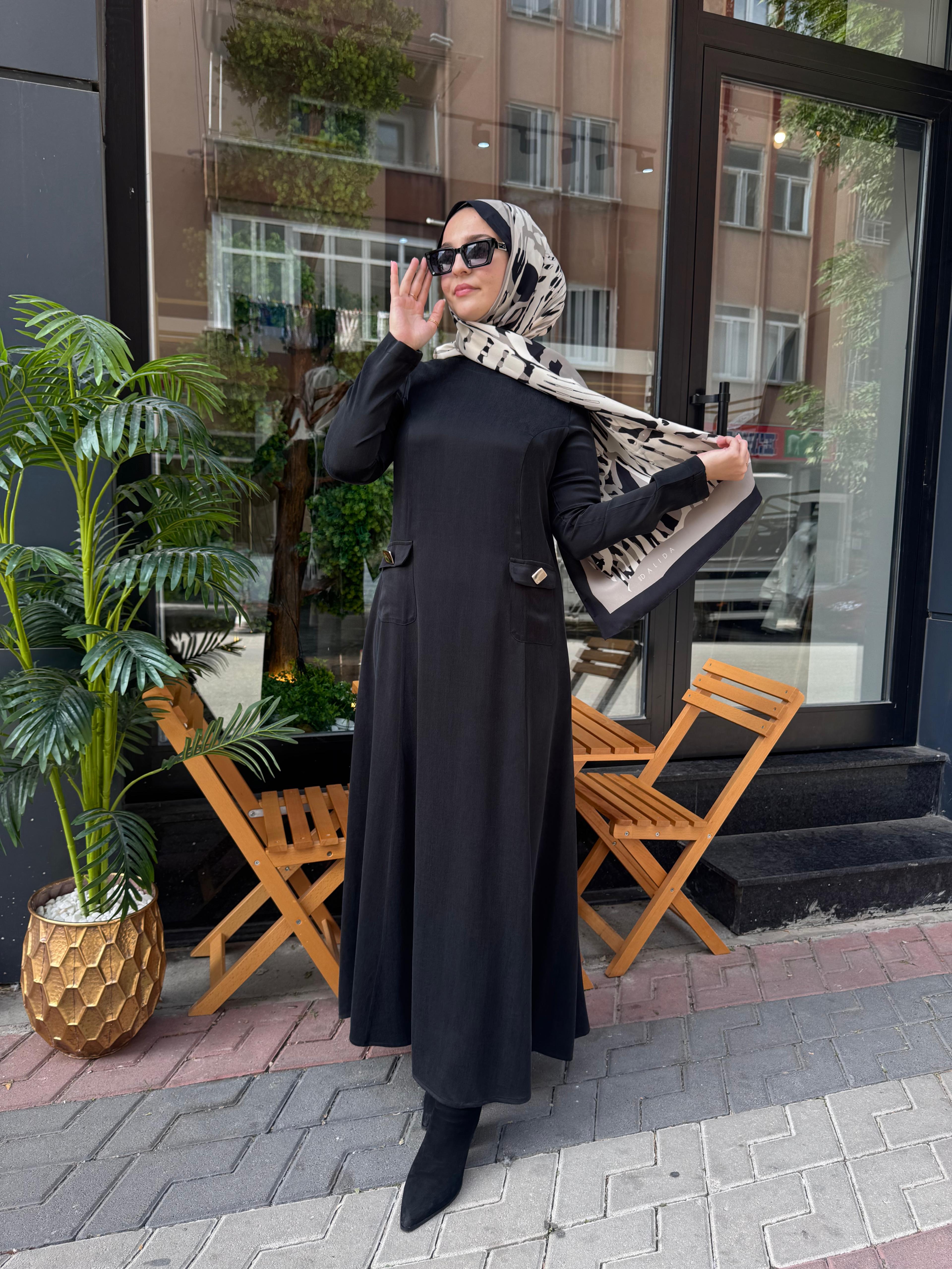 MİSS DALİDA İpek Qupro Elbise