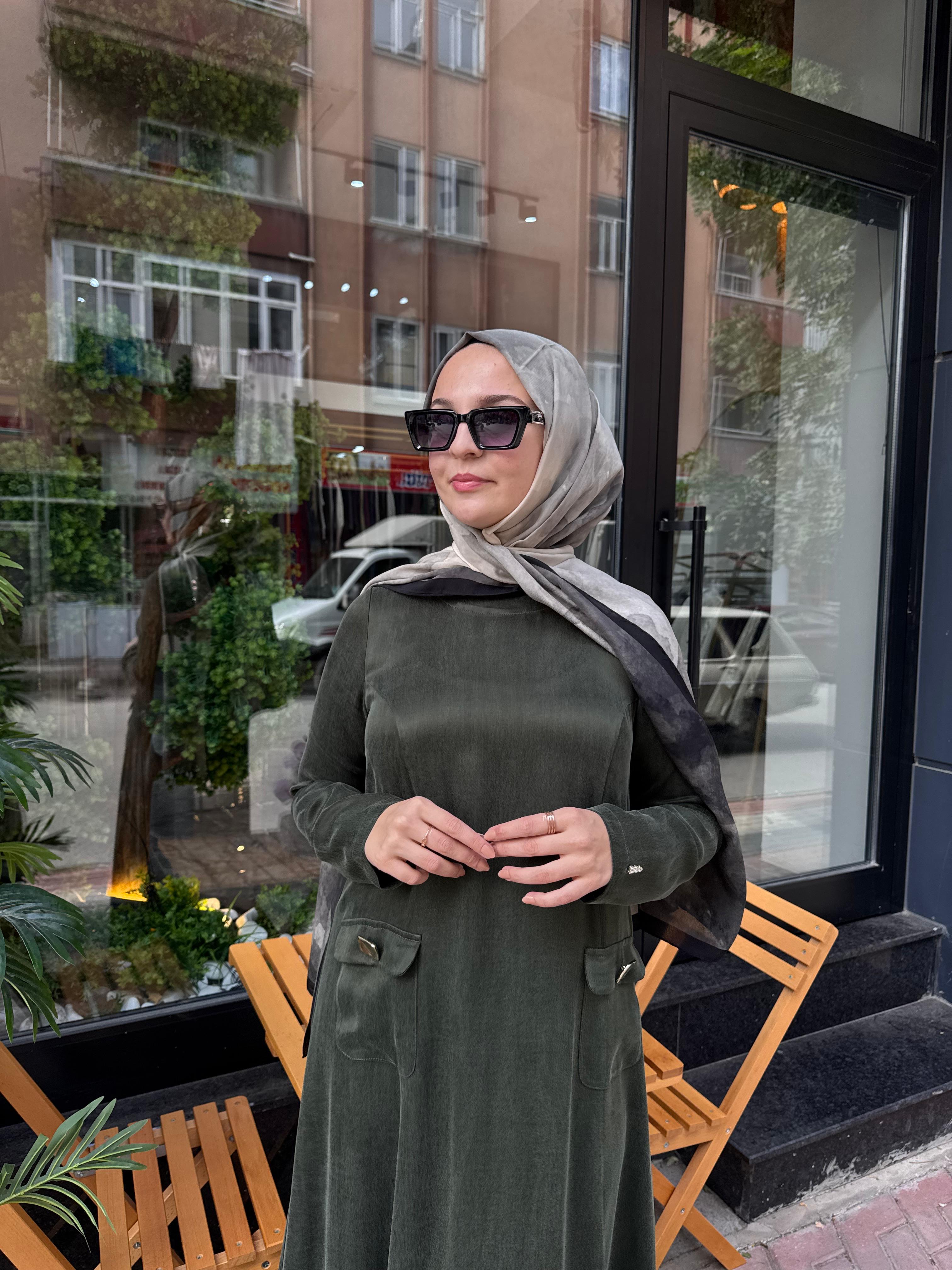 MİSS DALİDA İpek Qupro Elbise