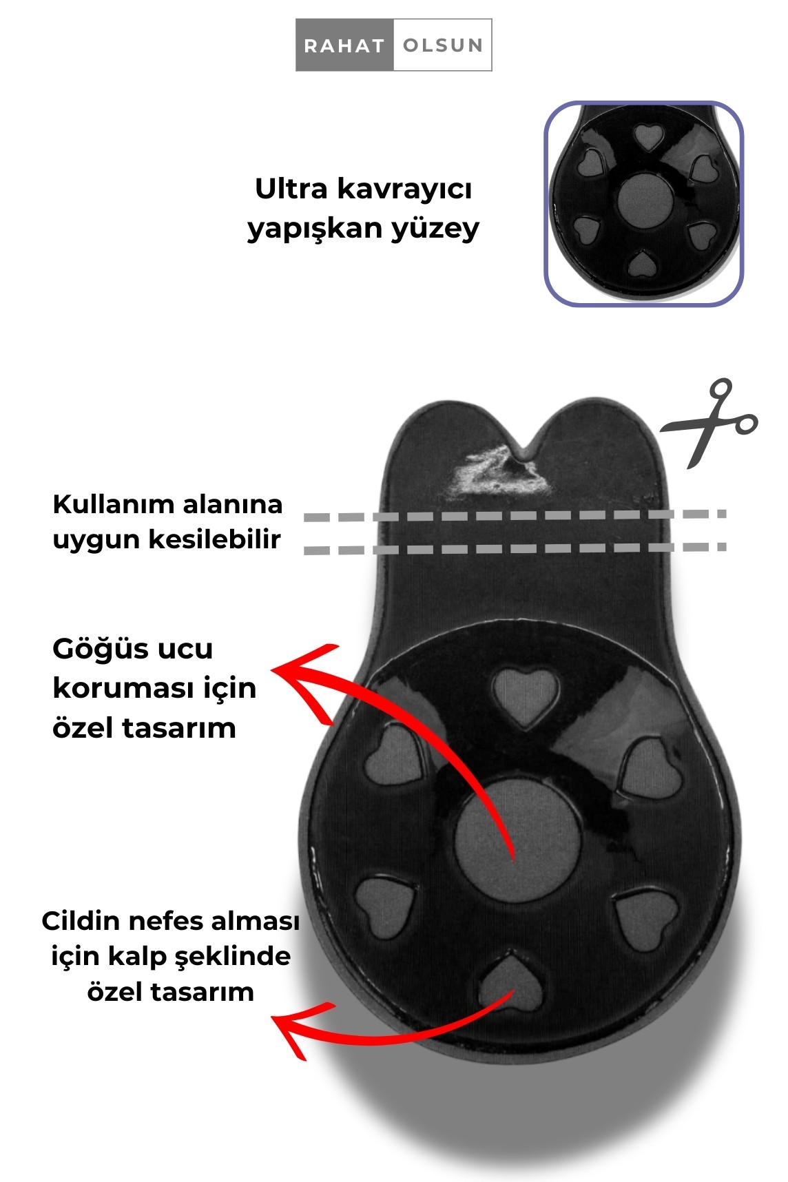 Yapışkanlı Göğüs Toparlayıcı Dikleştirici Siyah Silikon Sütyen, Askısız Şekillendirici Et Sütyen