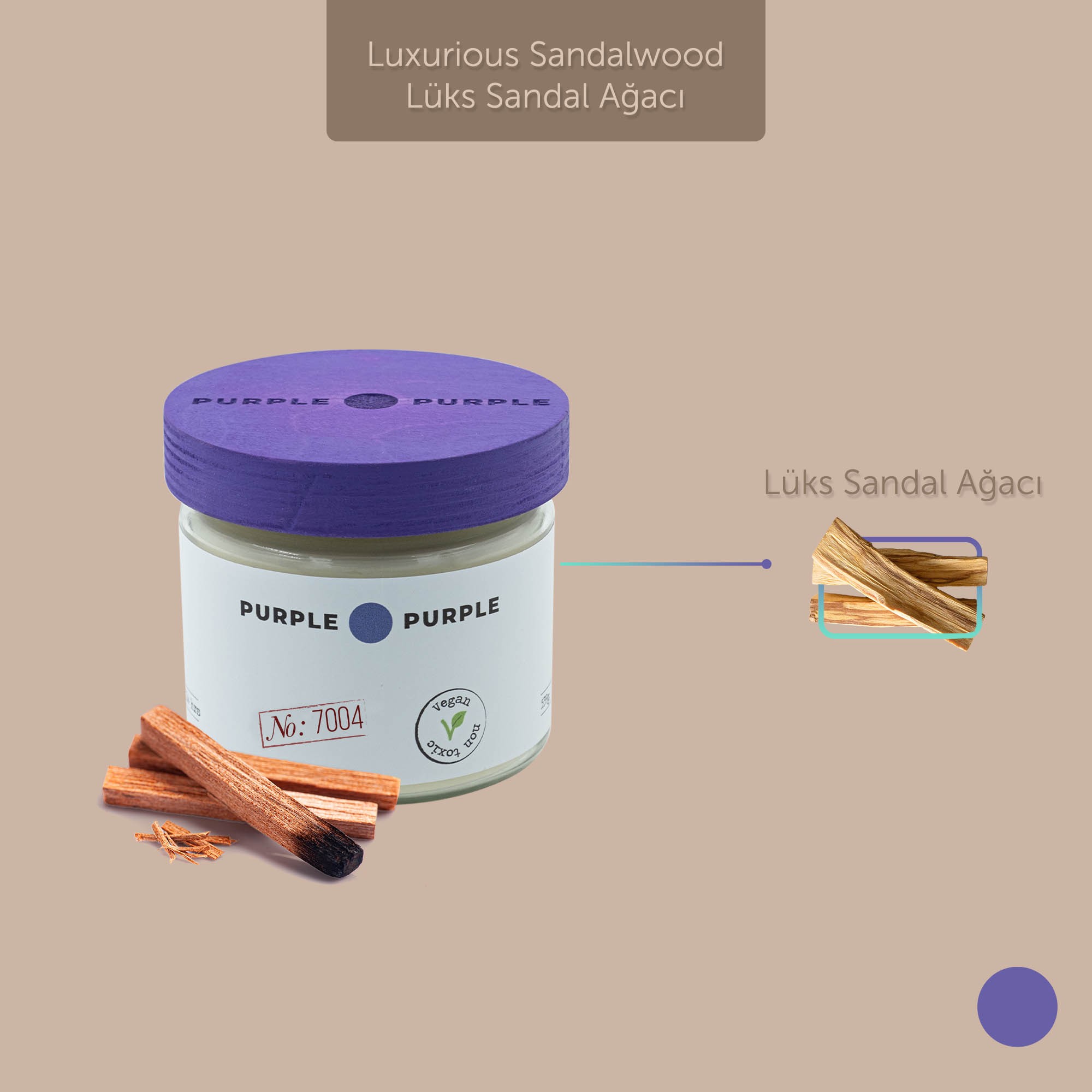 LUXURIOUS SANDALWOOD Doğal Mum 539g