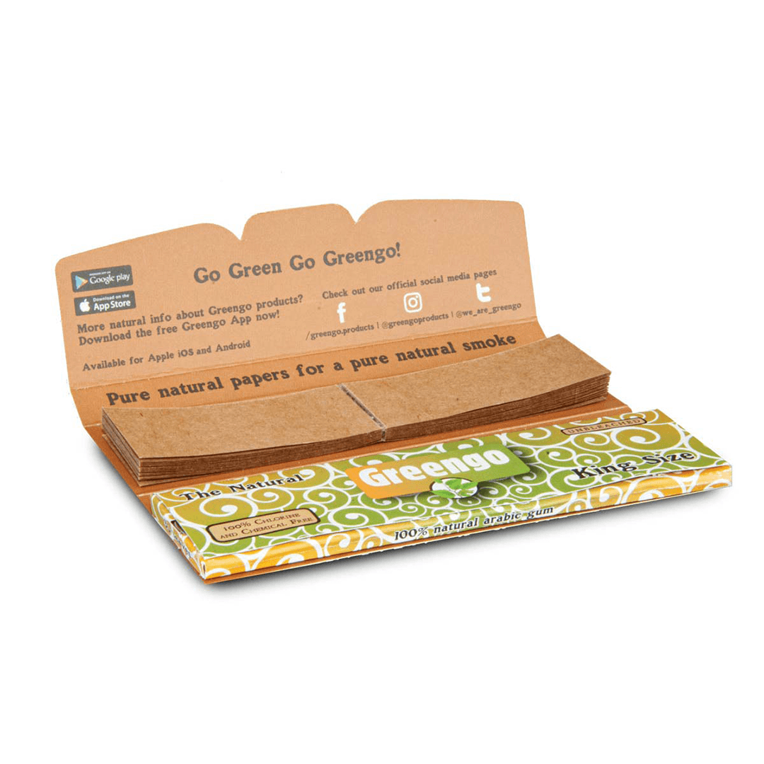 Greengo King Size Natural Zıvanalı Sigara Sarma Kağıdı