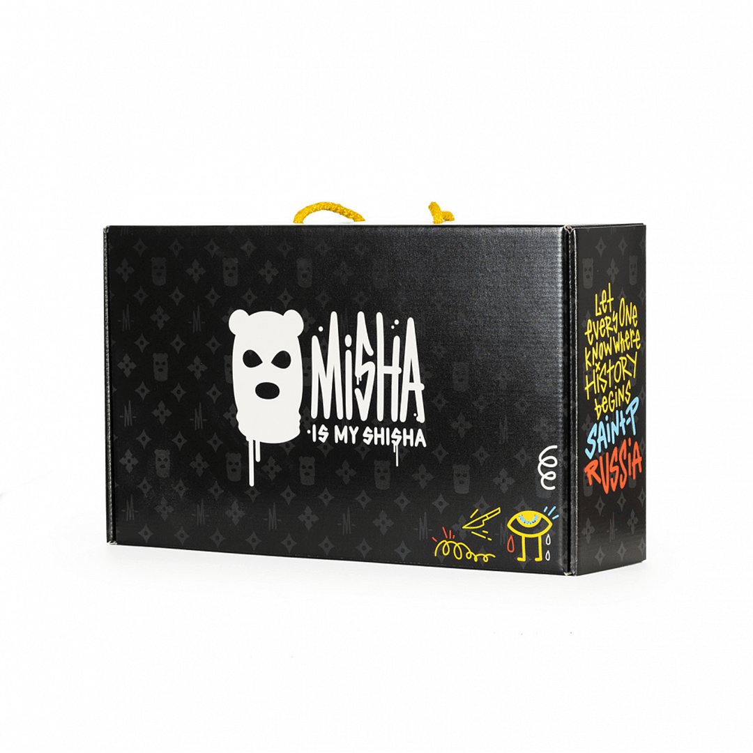 Misha Revolt Red Black Nargile Takımı