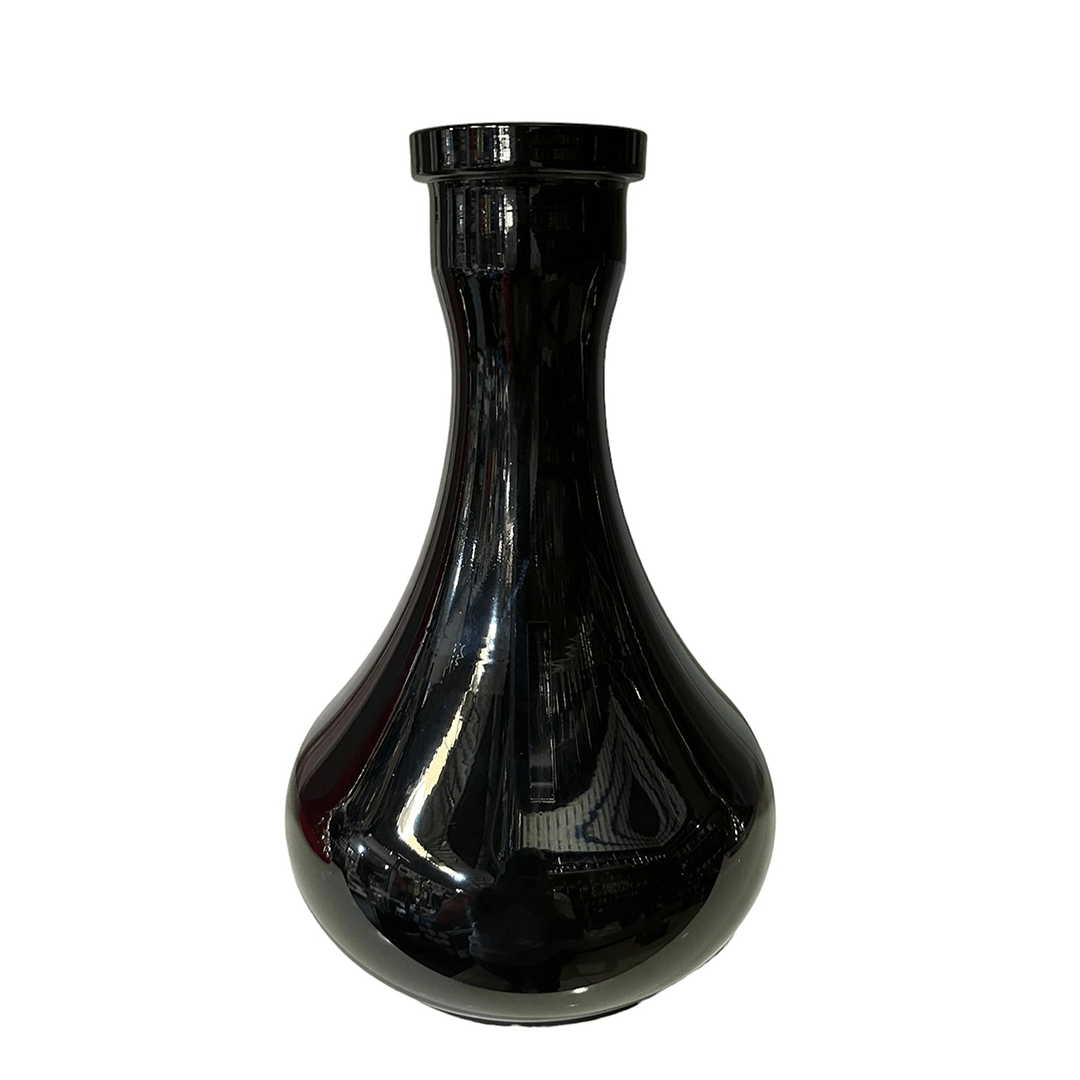 Vessel Glass Rus Tipi Damla Parlak Siyah Nargile Şişesi