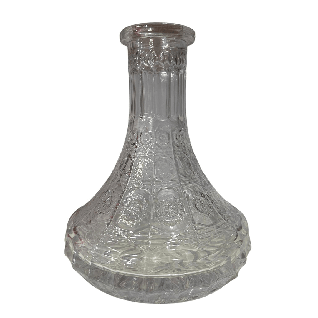 Rus Tipi Desenli Mini Şeffaf Nargile Şişesi