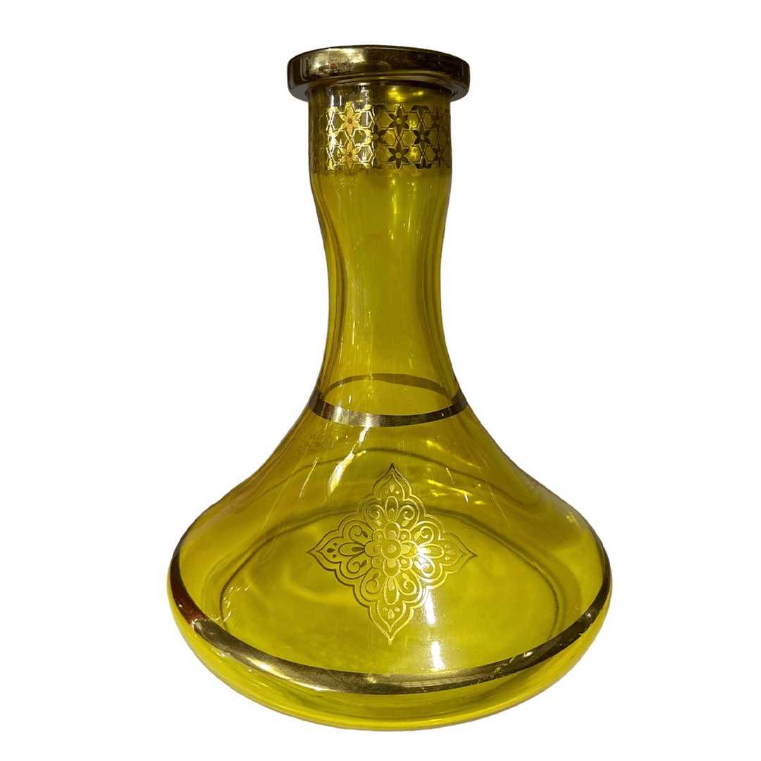 Rus Tipi İşlemeli Sarı Nargile Şişesi