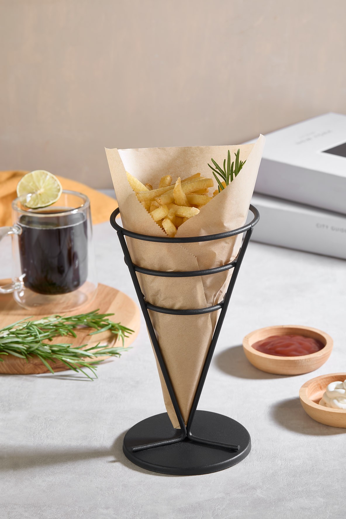 Patates Kızartması Standı, Fransız Huni Metal Tel Servis Sepeti