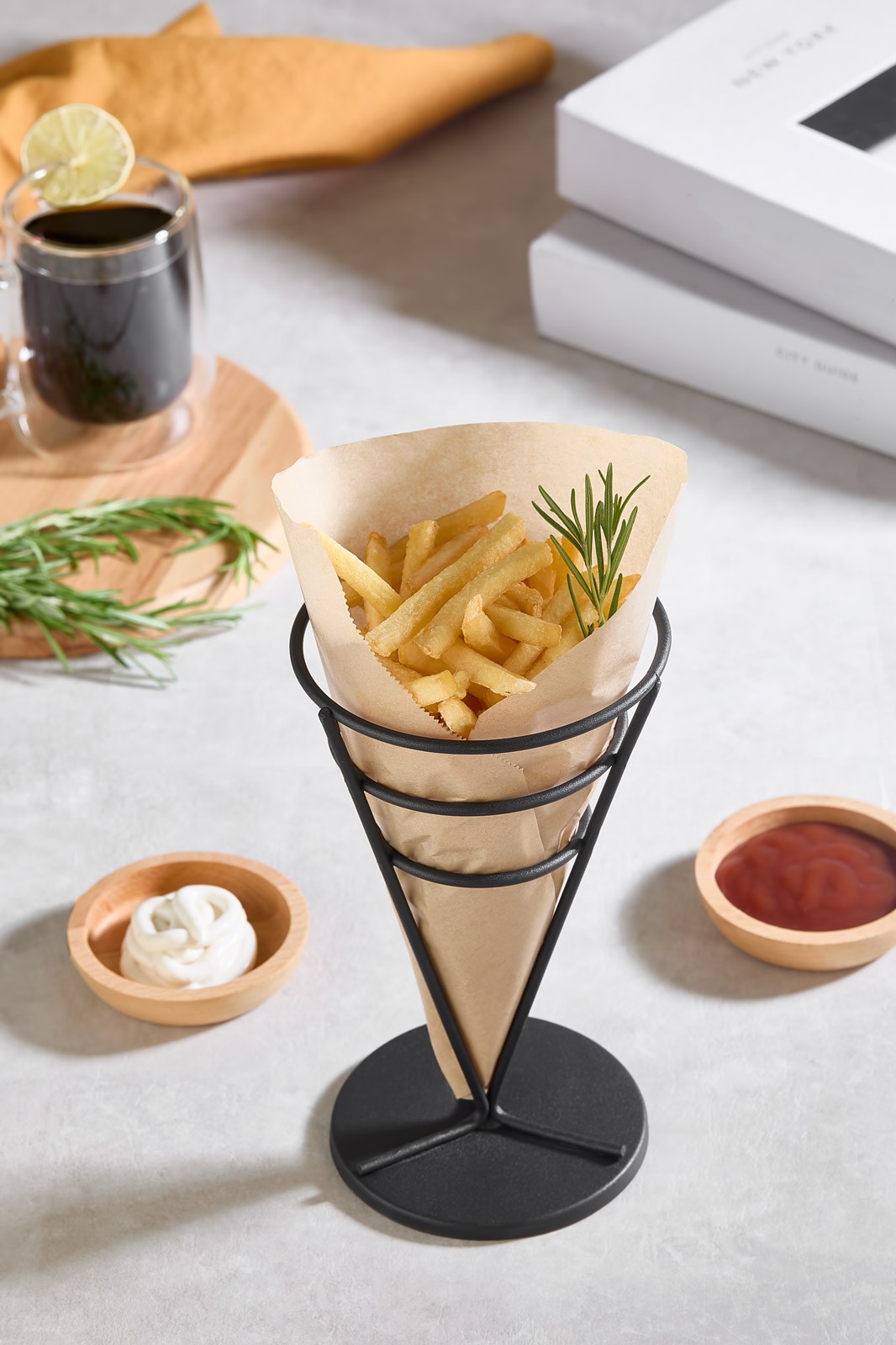Patates Kızartması Standı, Fransız Huni Metal Tel Servis Sepeti