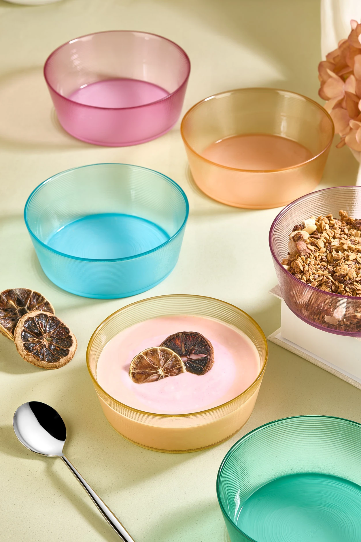 Coloria 6 Parça Cam Dondurma/Çerez/Meze/Meyve Kase Seti