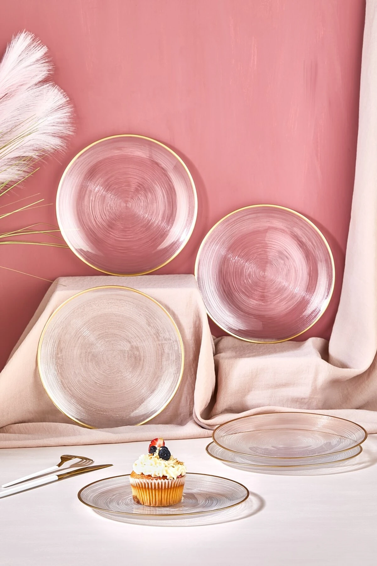 Ares 6 Parça Pasta/Kek/Tatlı Tabağı Seti