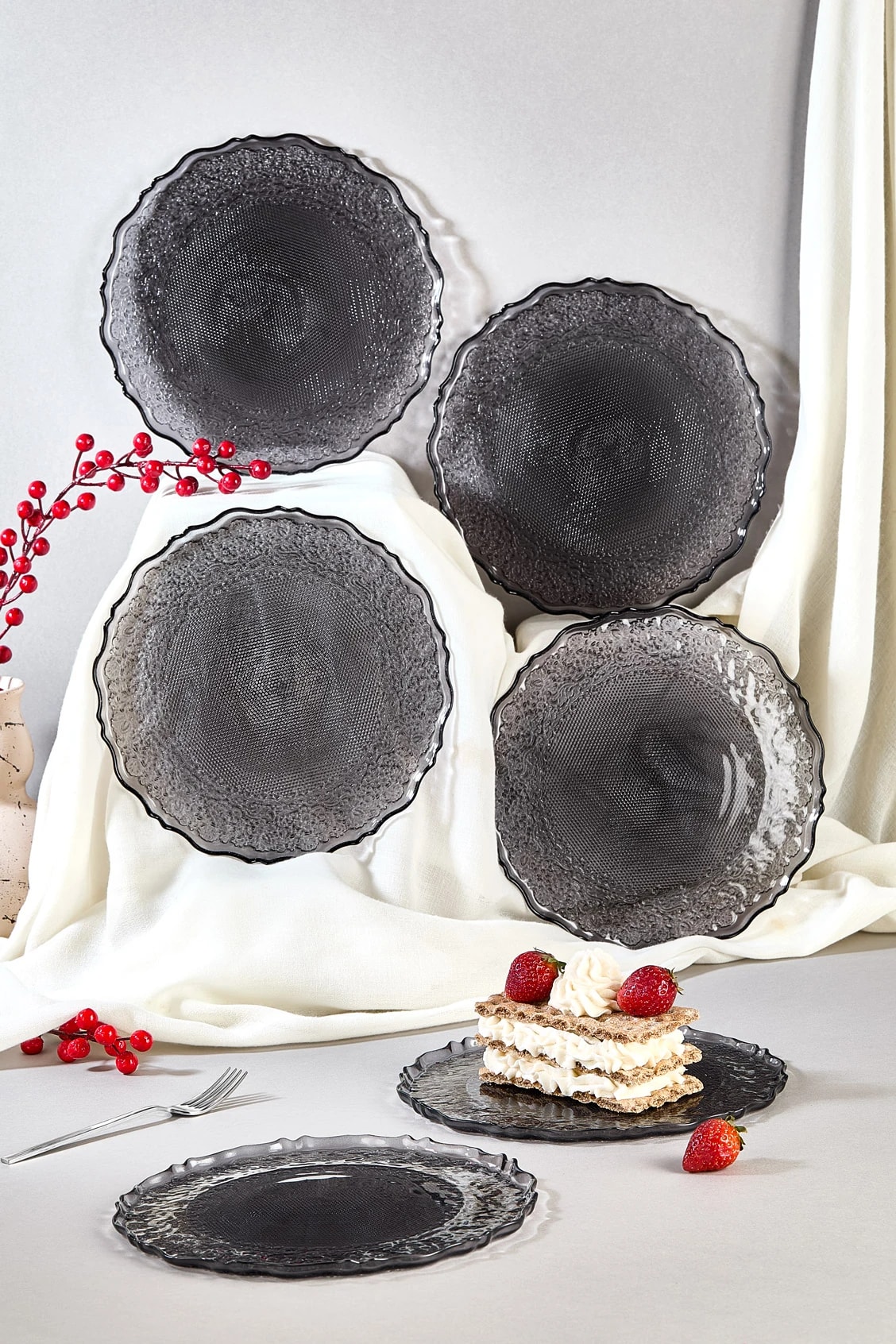 Goblen 6 Parça Pasta Servis Tabağı Seti