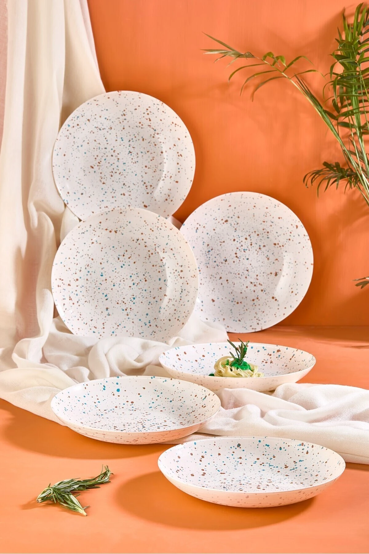 Punti 6 Parça 21 CM Yemek Tabağı